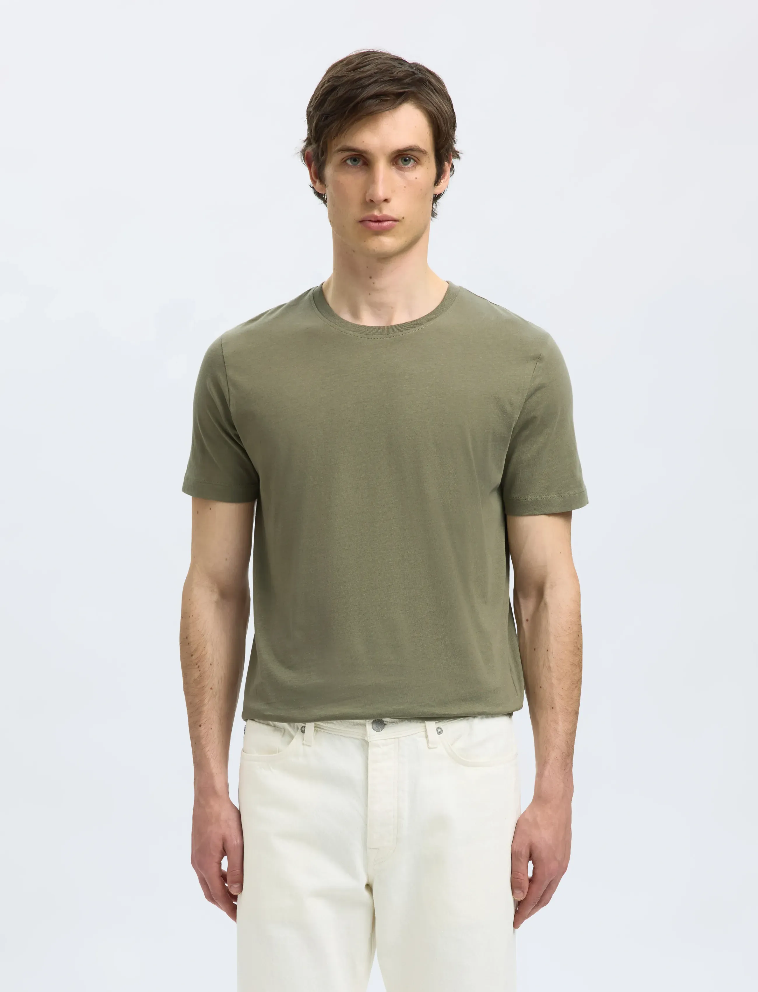 Selected - SLMCORMAC SS O-NECK TEE 3-PACK NOOS - kortærmede t-shirts - oatmeal - 3