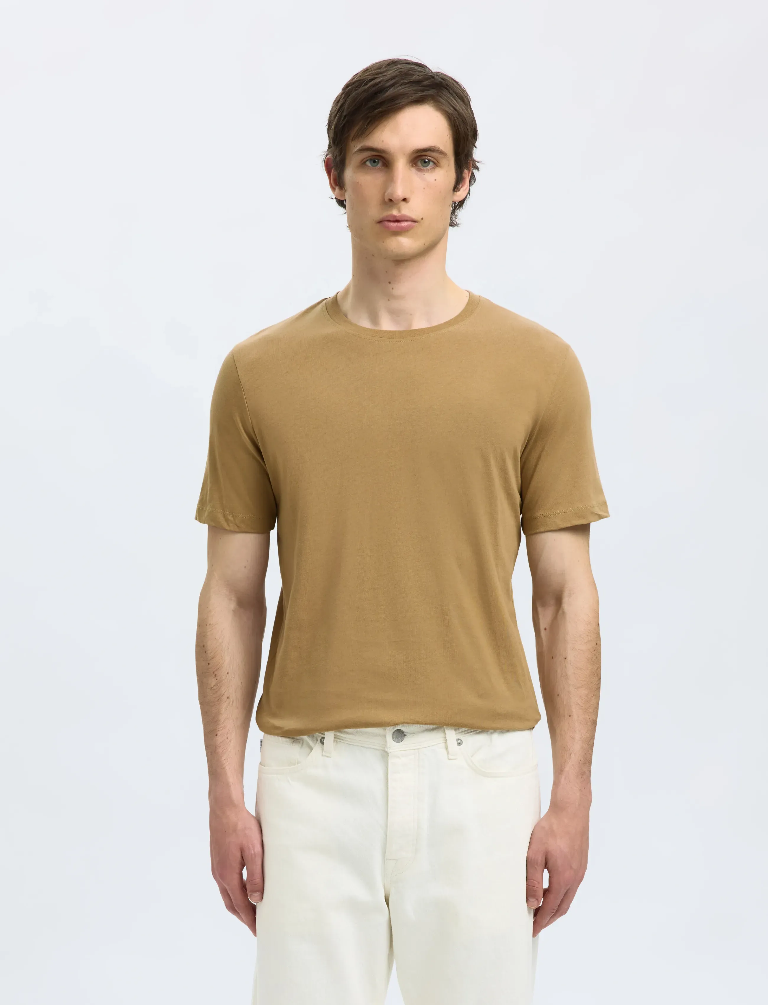Selected - SLMCORMAC SS O-NECK TEE 3-PACK NOOS - kortærmede t-shirts - oatmeal - 4