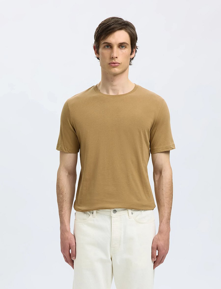 Selected - SLMCORMAC SS O-NECK TEE 3-PACK NOOS - kortærmede t-shirts - oatmeal - 4