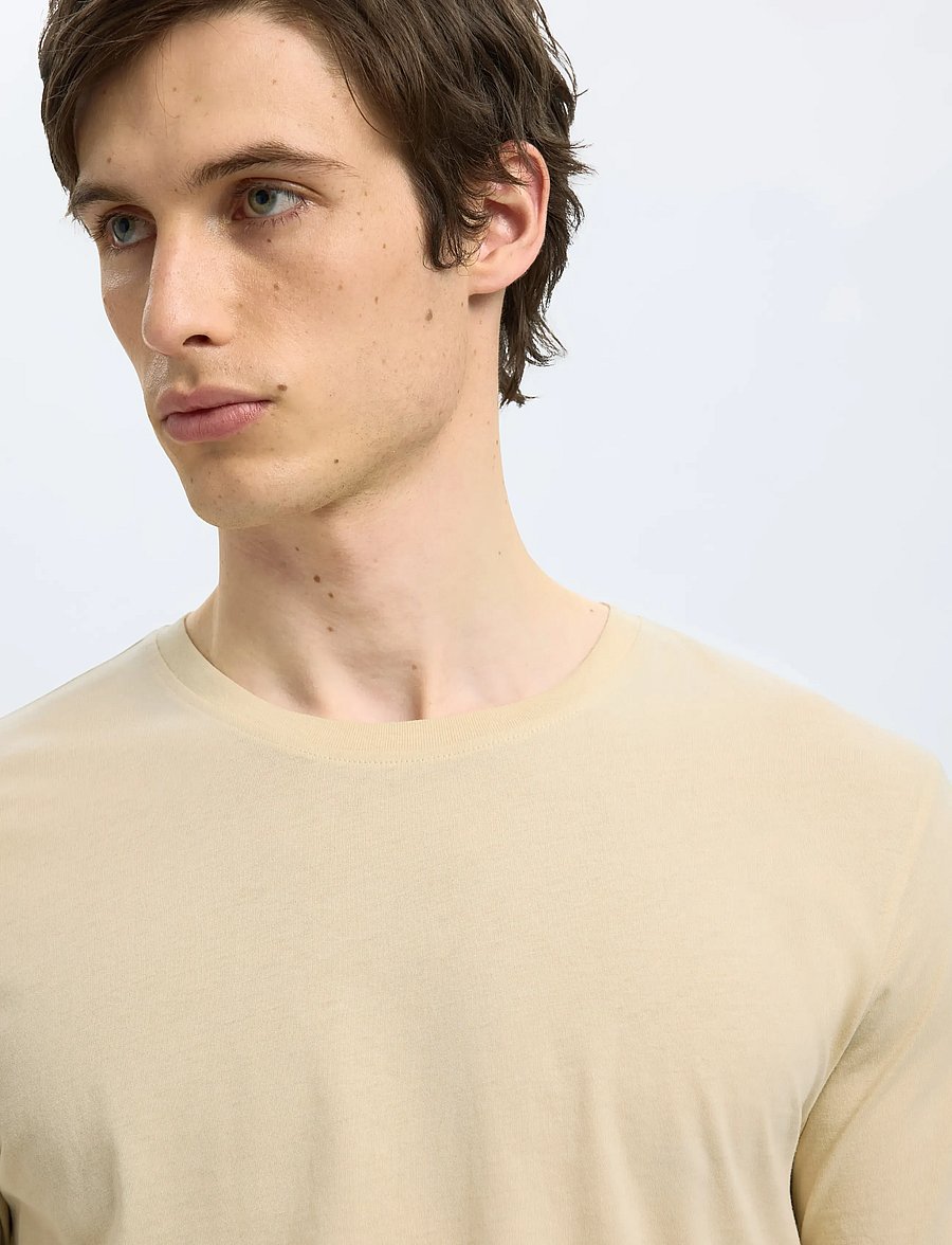 Selected - SLMCORMAC SS O-NECK TEE 3-PACK NOOS - kortærmede t-shirts - oatmeal - 5