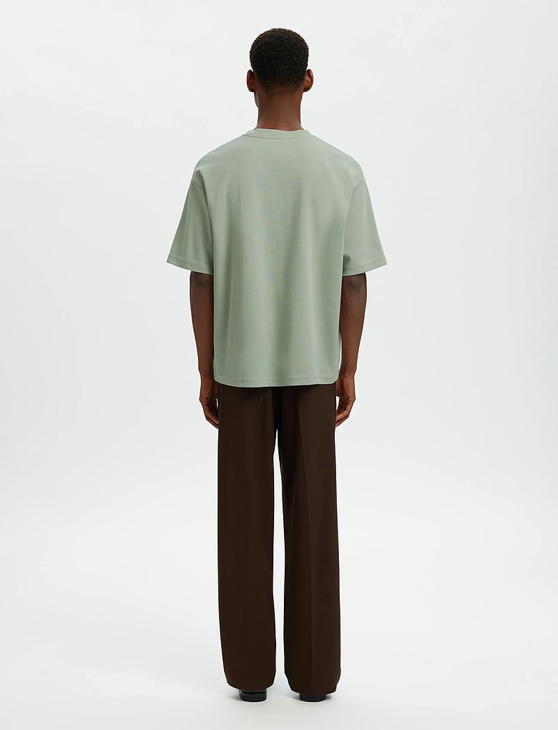 Selected - SLHLOOSEOSCAR SS O-NECK TEE NOOS - kurzärmelig - aqua gray - 2