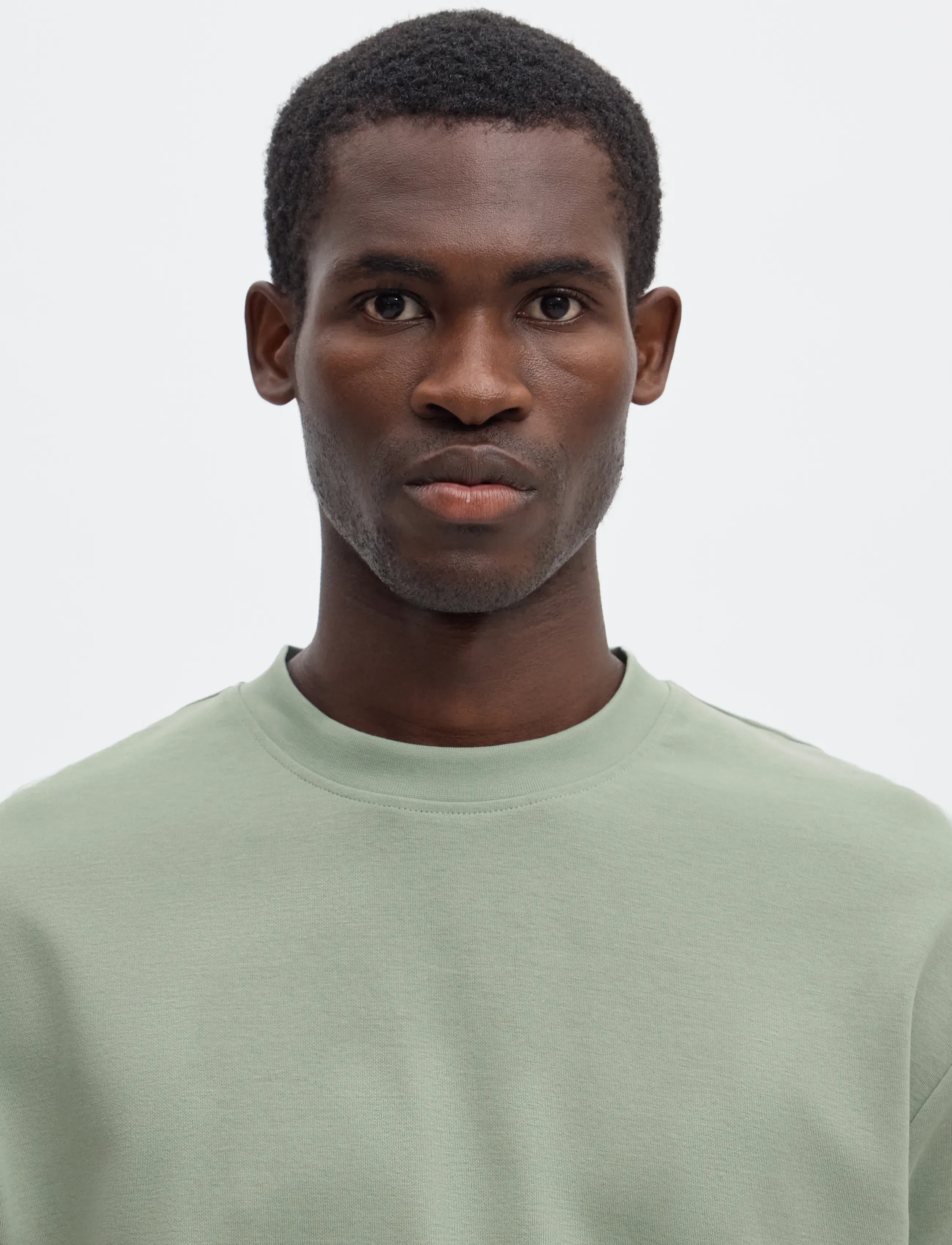 Selected - SLMLOOSEOSCAR SS O-NECK TEE NOOS - kortärmade t-shirts - aqua gray - 4