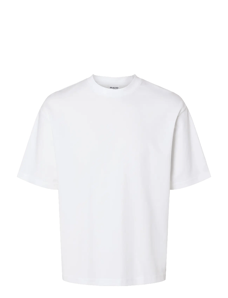 Selected - SLMLOOSEOSCAR SS O-NECK TEE NOOS - kurzärmelig - bright white - 1