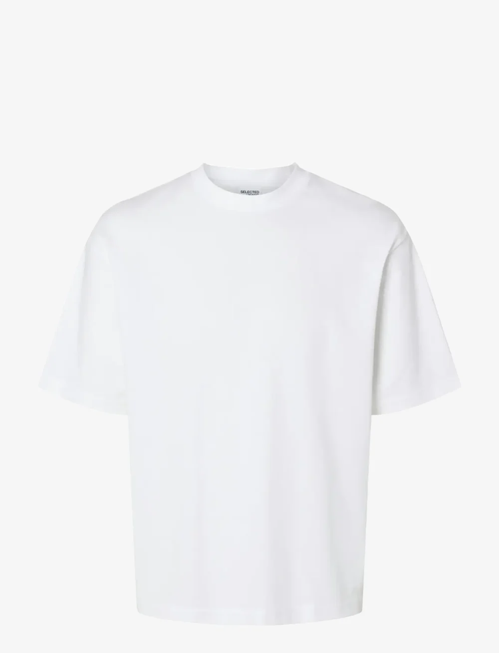 Selected - SLHLOOSEOSCAR SS O-NECK TEE NOOS - kortærmede t-shirts - bright white - 1