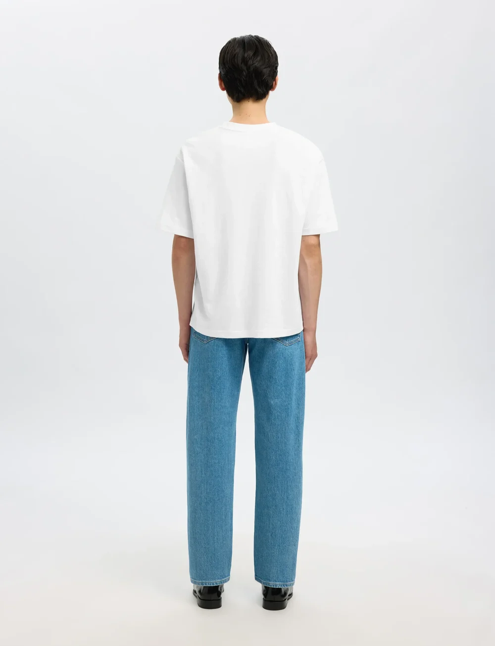 Selected - SLHLOOSEOSCAR SS O-NECK TEE NOOS - kortærmede t-shirts - bright white - 3