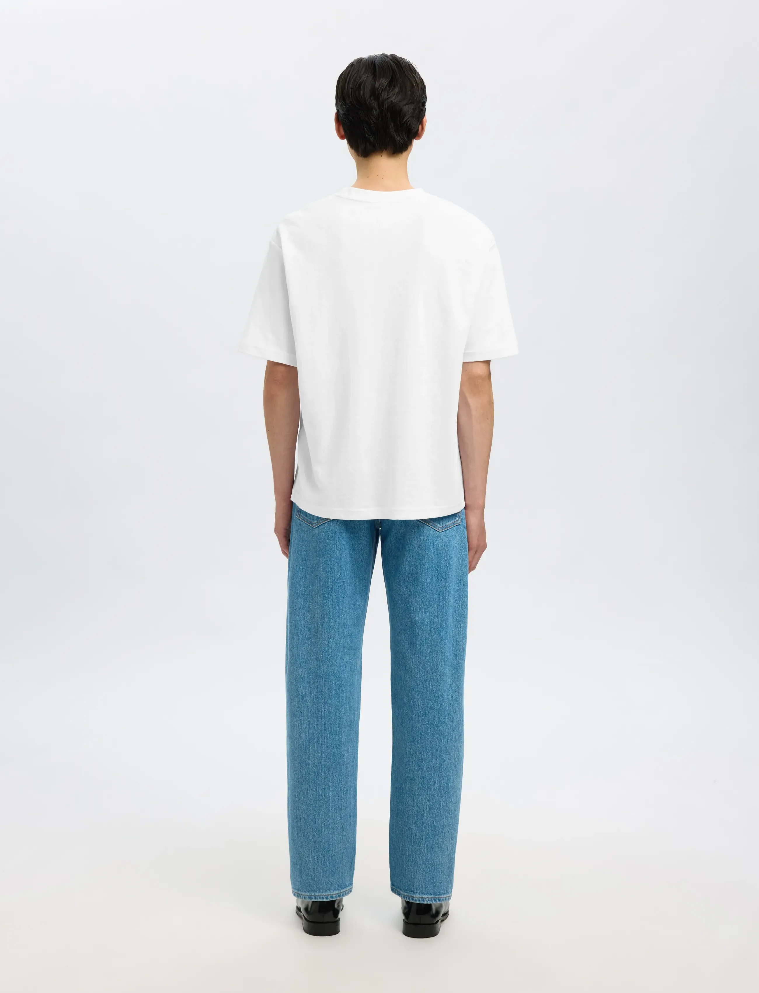 Selected - SLMLOOSEOSCAR SS O-NECK TEE NOOS - kurzärmelig - bright white - 3