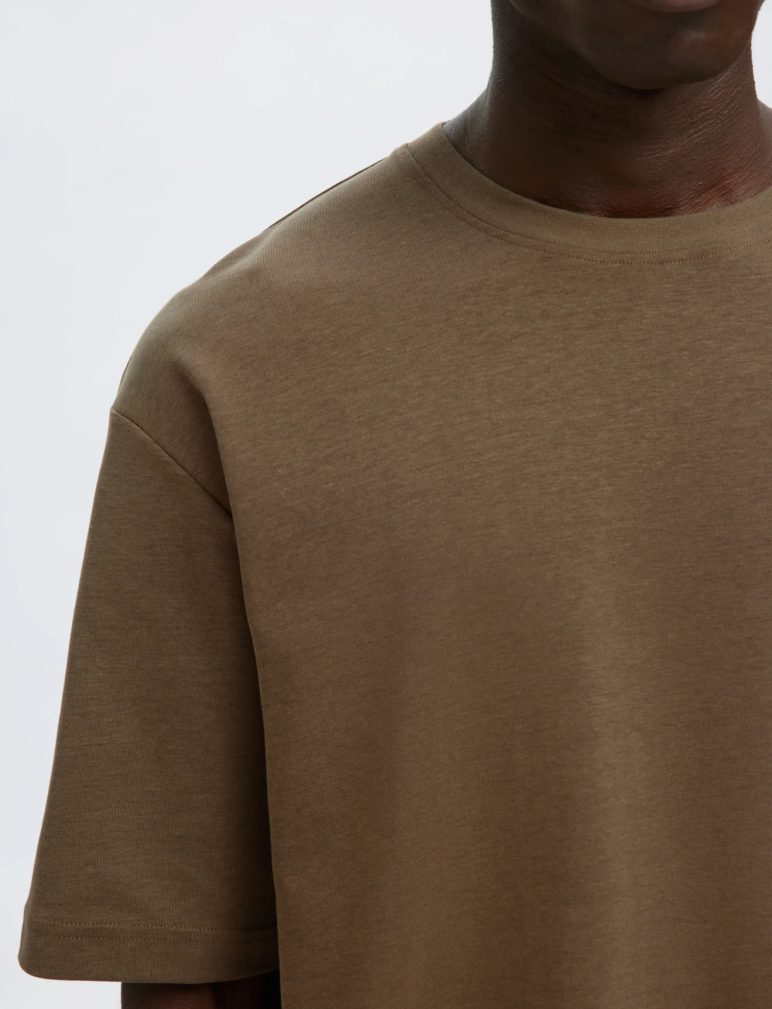 Selected - SLMLOOSEOSCAR SS O-NECK TEE NOOS - kortærmede t-shirts - chocolate chip - 5