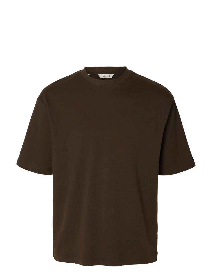 Selected - SLMLOOSEOSCAR SS O-NECK TEE NOOS - kurzärmelige t-shirts - delicioso - 1