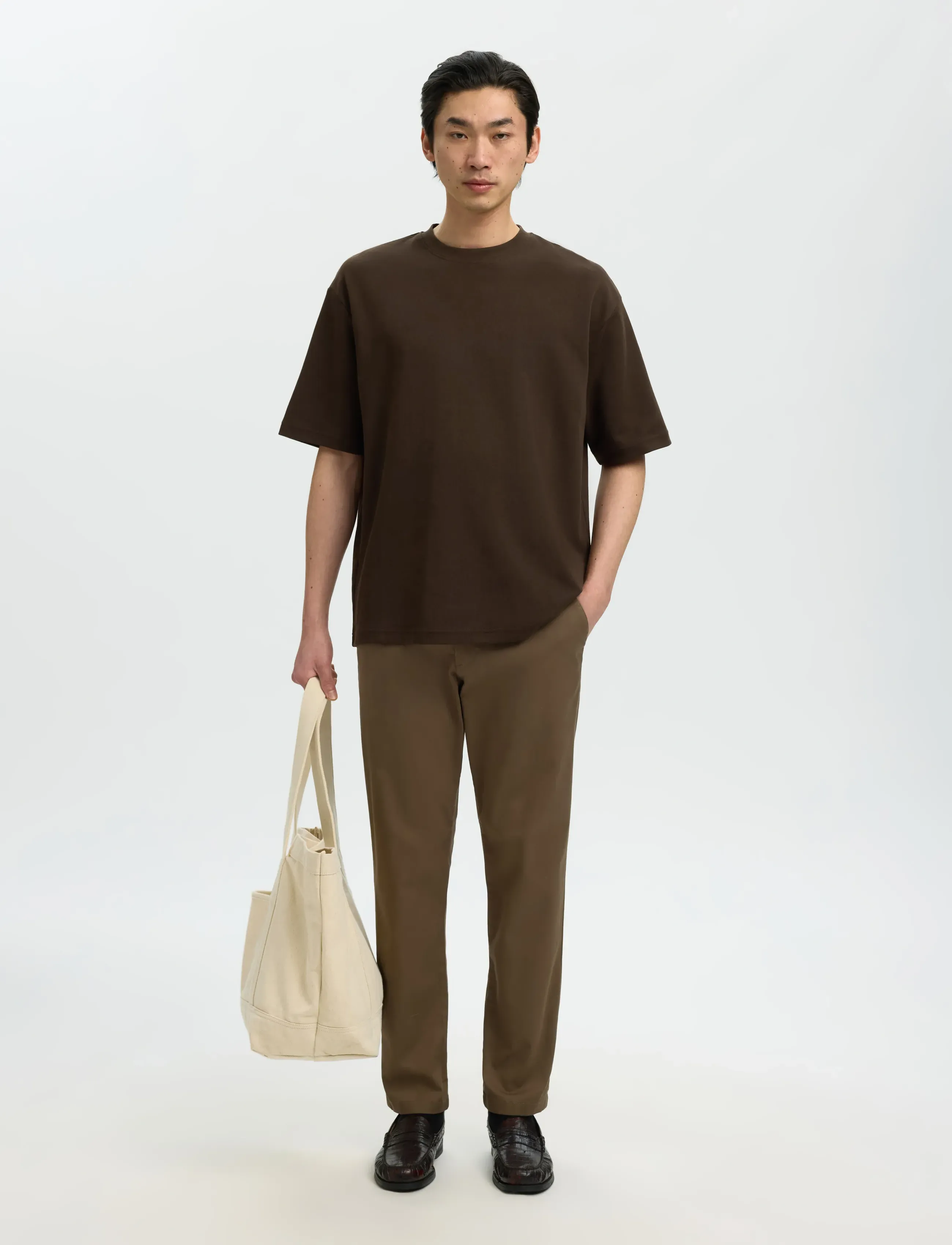 Selected - SLMLOOSEOSCAR SS O-NECK TEE NOOS - kortærmede t-shirts - delicioso - 3
