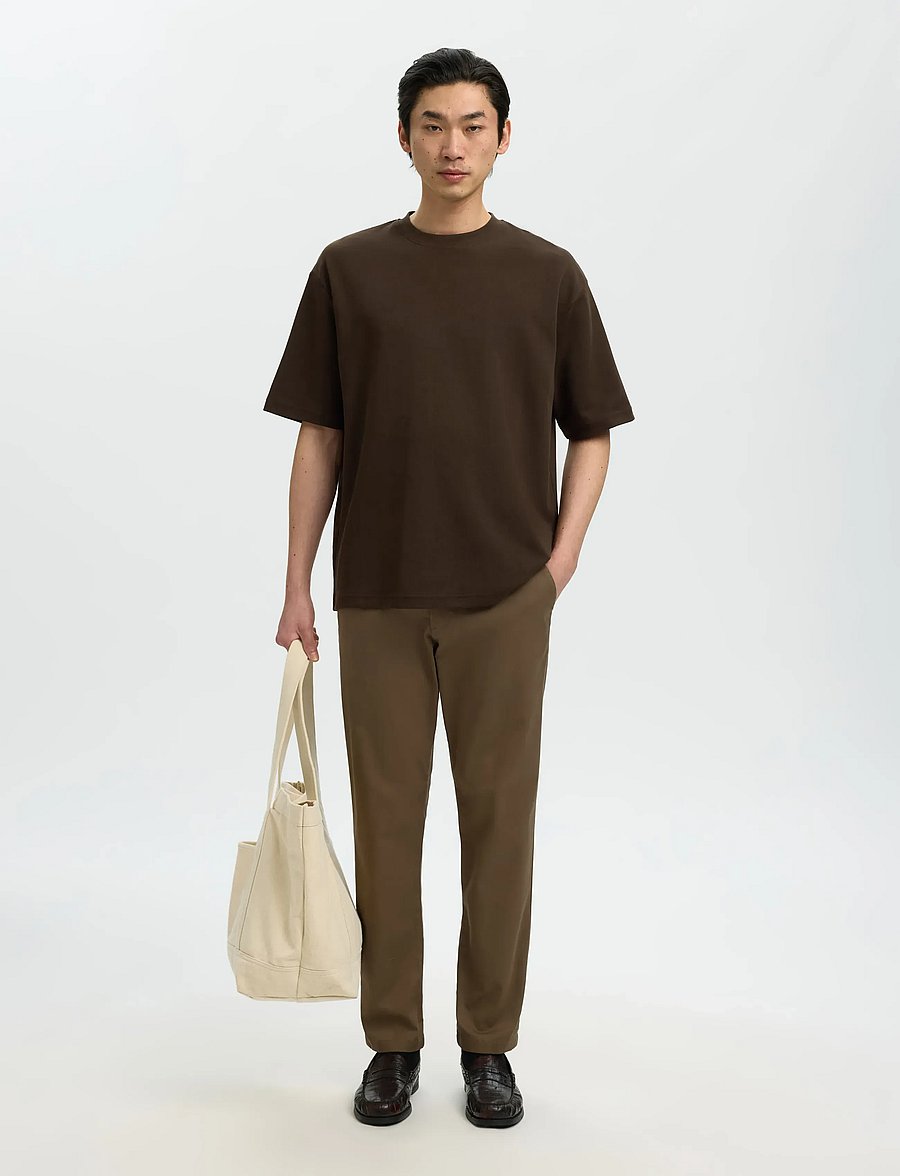 Selected - SLMLOOSEOSCAR SS O-NECK TEE NOOS - kurzärmelige t-shirts - delicioso - 3