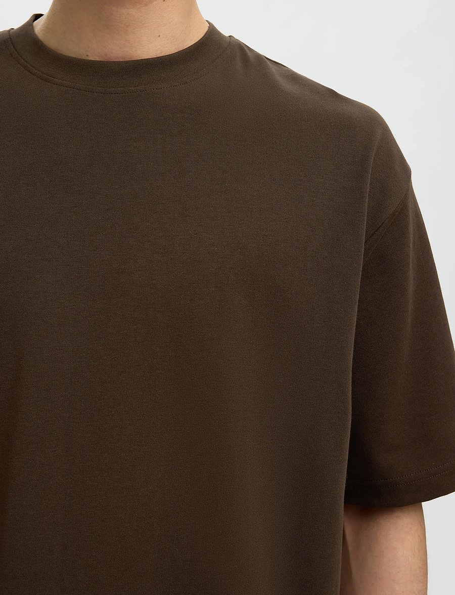 Selected - SLMLOOSEOSCAR SS O-NECK TEE NOOS - kurzärmelige t-shirts - delicioso - 4