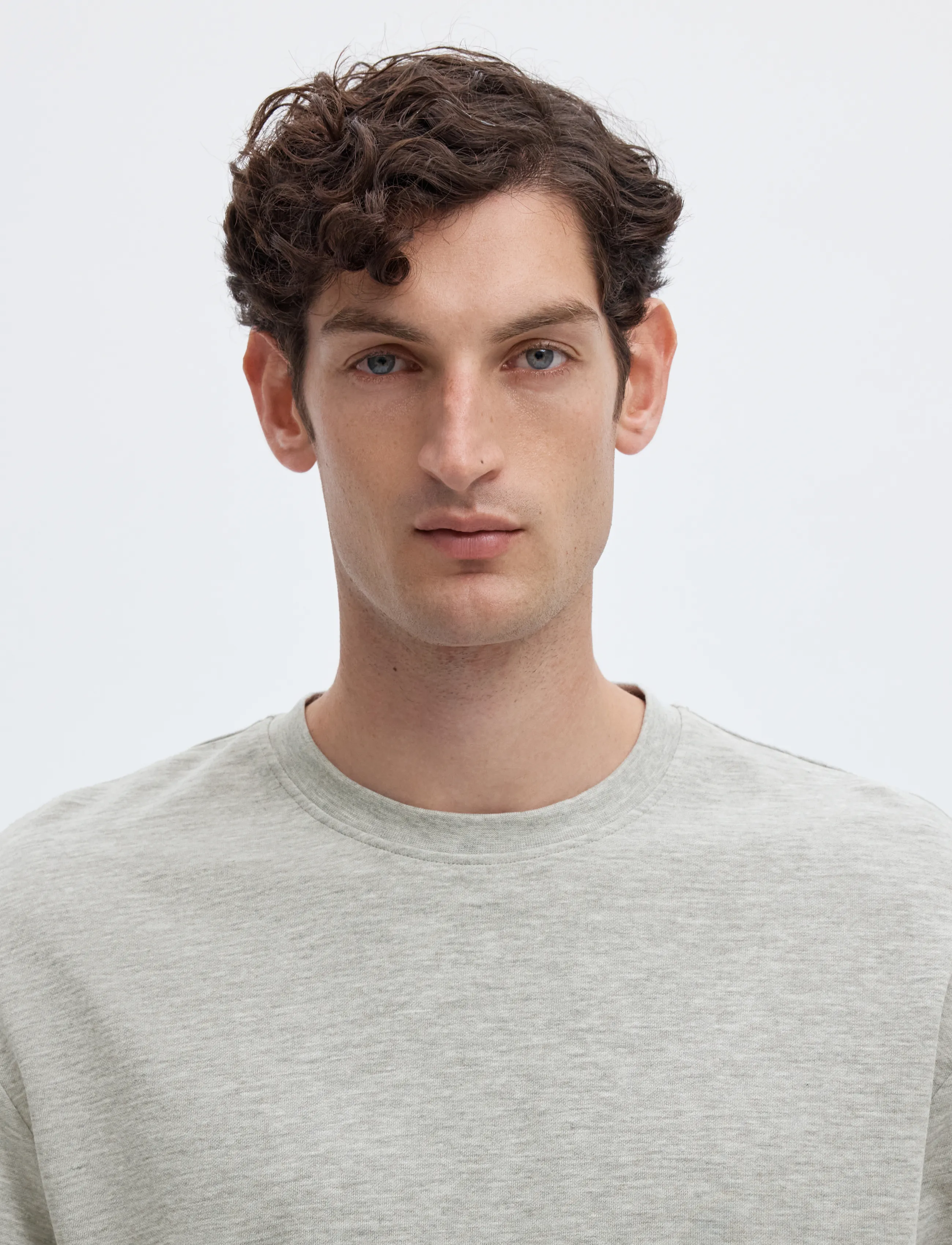 Selected - SLMLOOSEOSCAR SS O-NECK TEE NOOS - kortærmede t-shirts - light grey melange - 4
