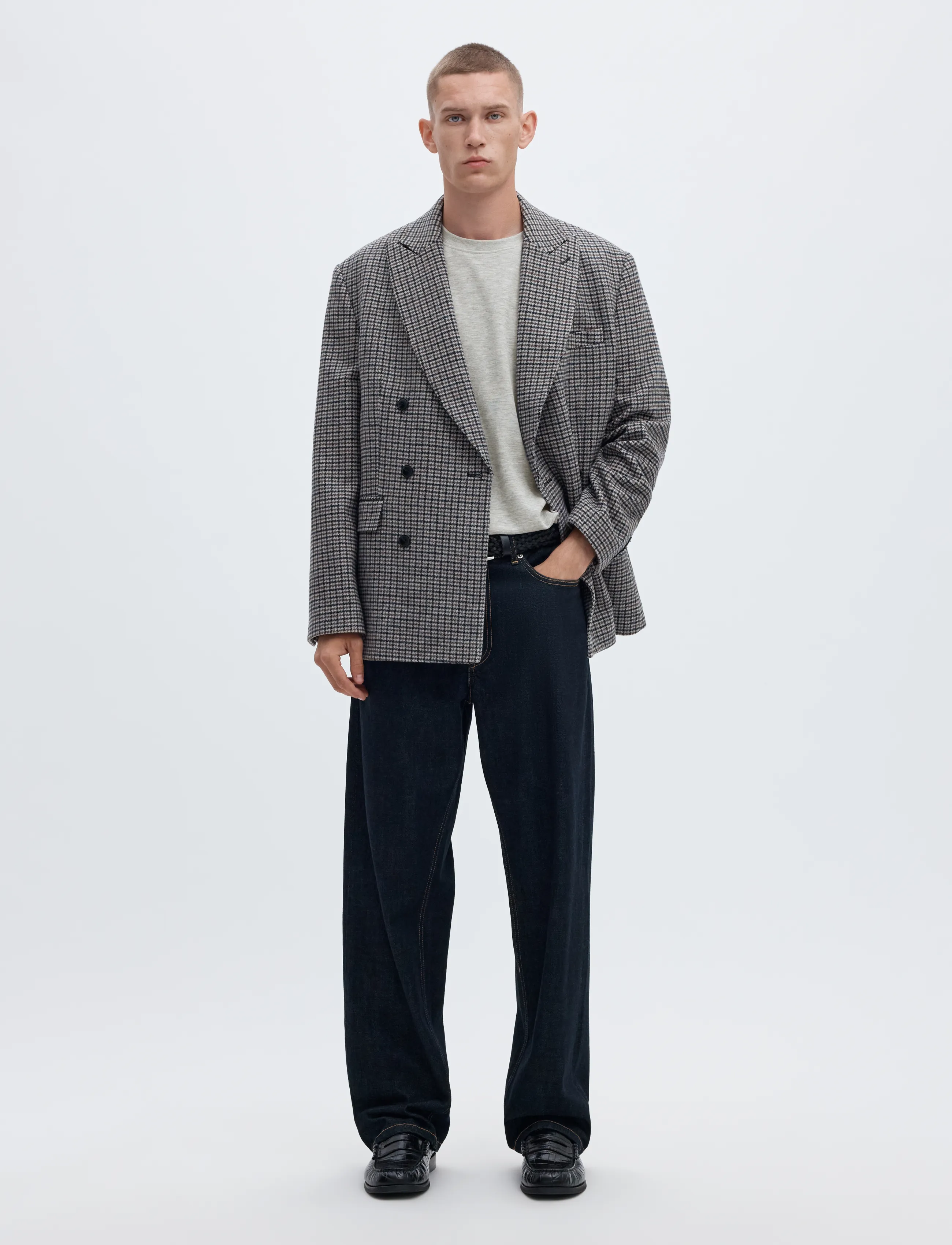 Selected - SLMLOOSEOSCAR SS O-NECK TEE NOOS - efterårstøj - light grey melange - 5