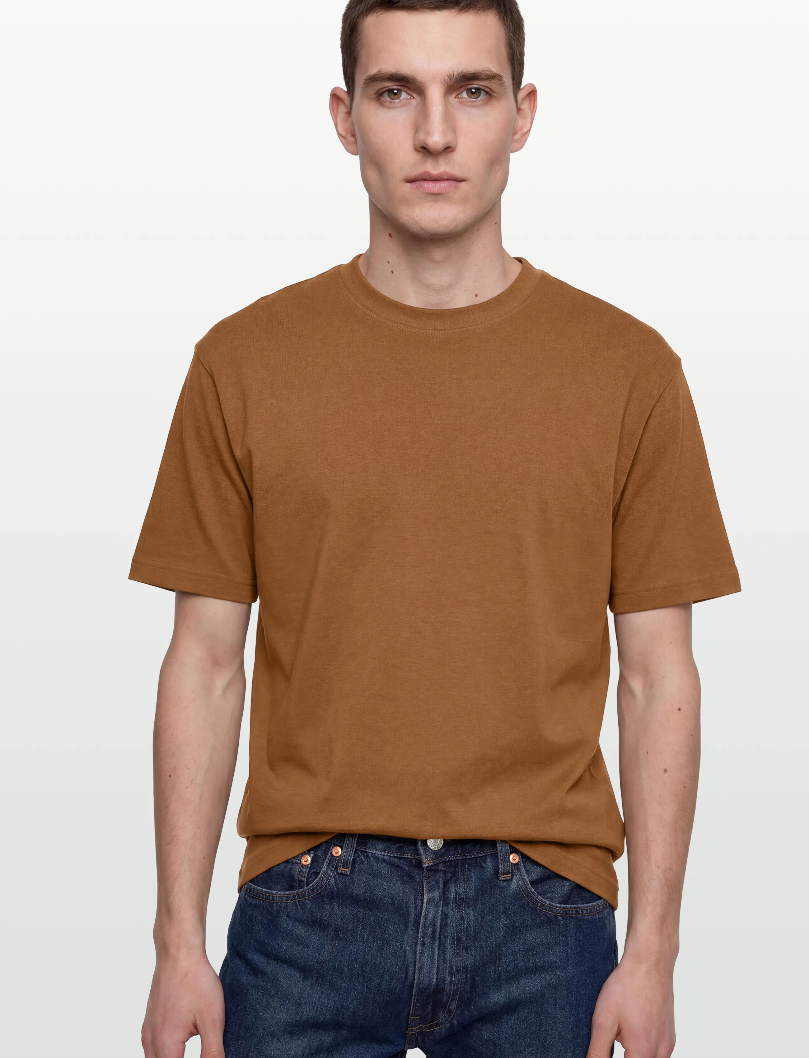 Selected - SLMLOOSEOSCAR SS O-NECK TEE NOOS - kortærmede t-shirts - monks robe - 3