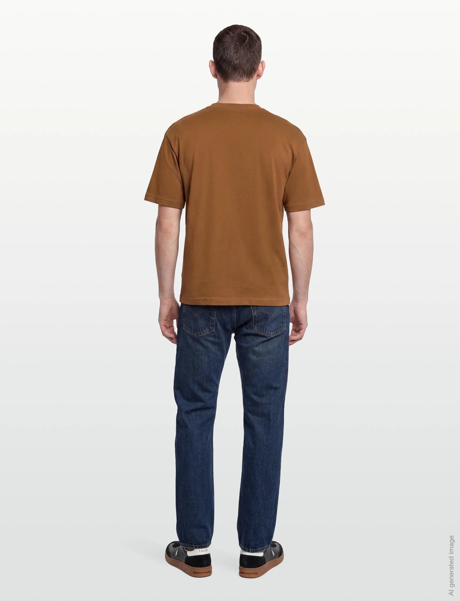 Selected - SLMLOOSEOSCAR SS O-NECK TEE NOOS - marškinėliai trumpomis rankovėmis - monks robe - 4