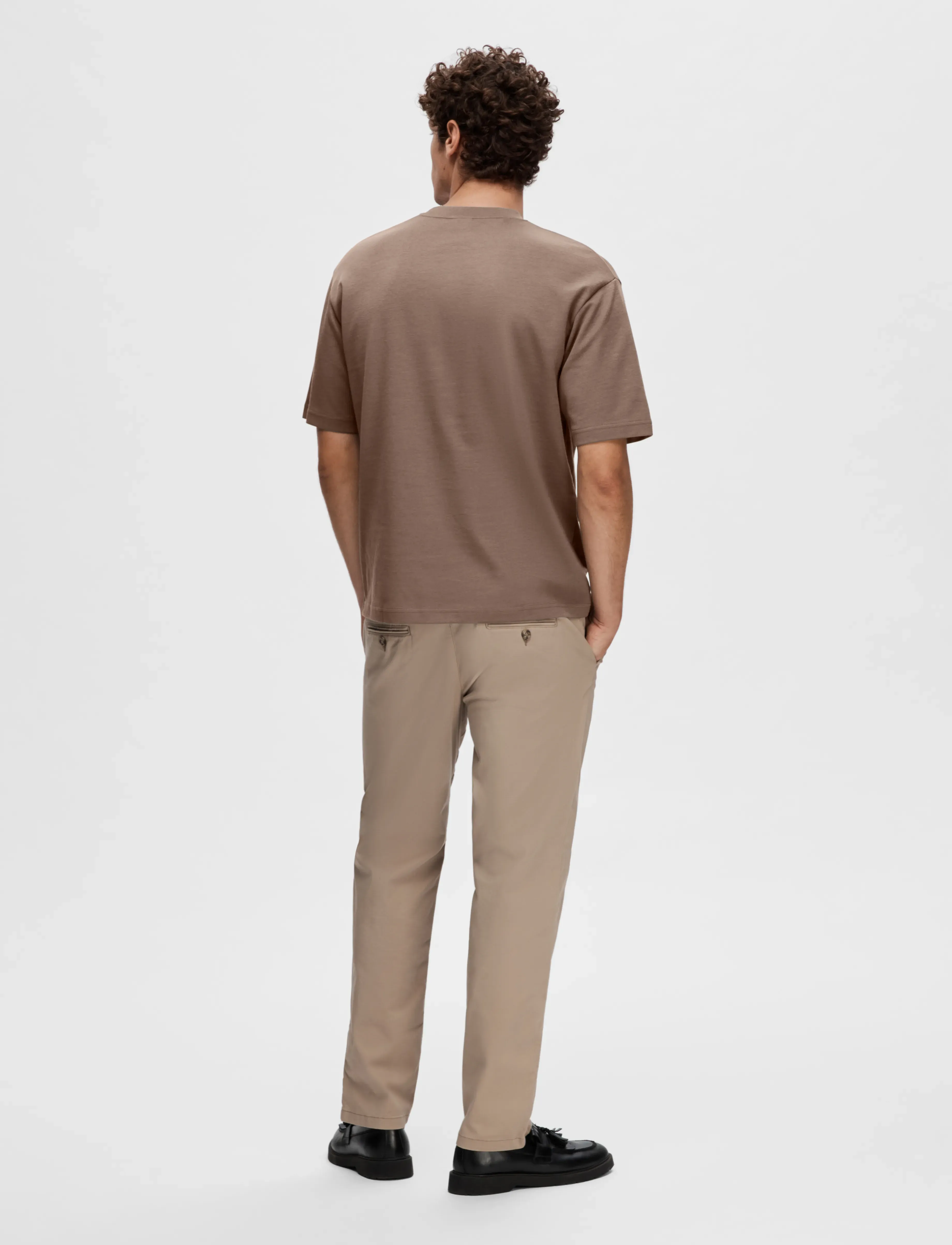 Selected - SLMLOOSEOSCAR SS O-NECK TEE NOOS - kortærmede t-shirts - morel - 2