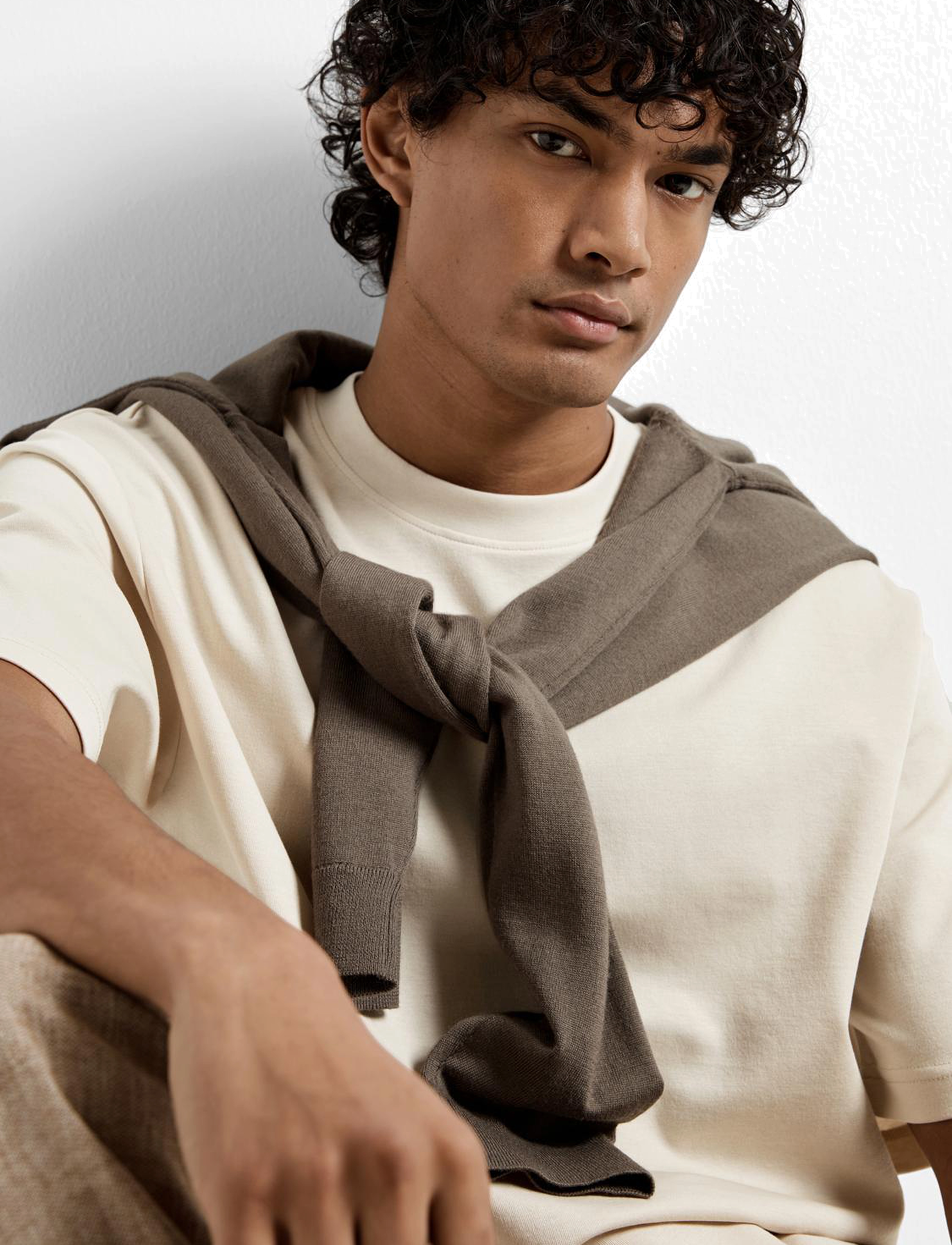 Selected - SLMLOOSEOSCAR SS O-NECK TEE NOOS - laveste priser - oatmeal - 5