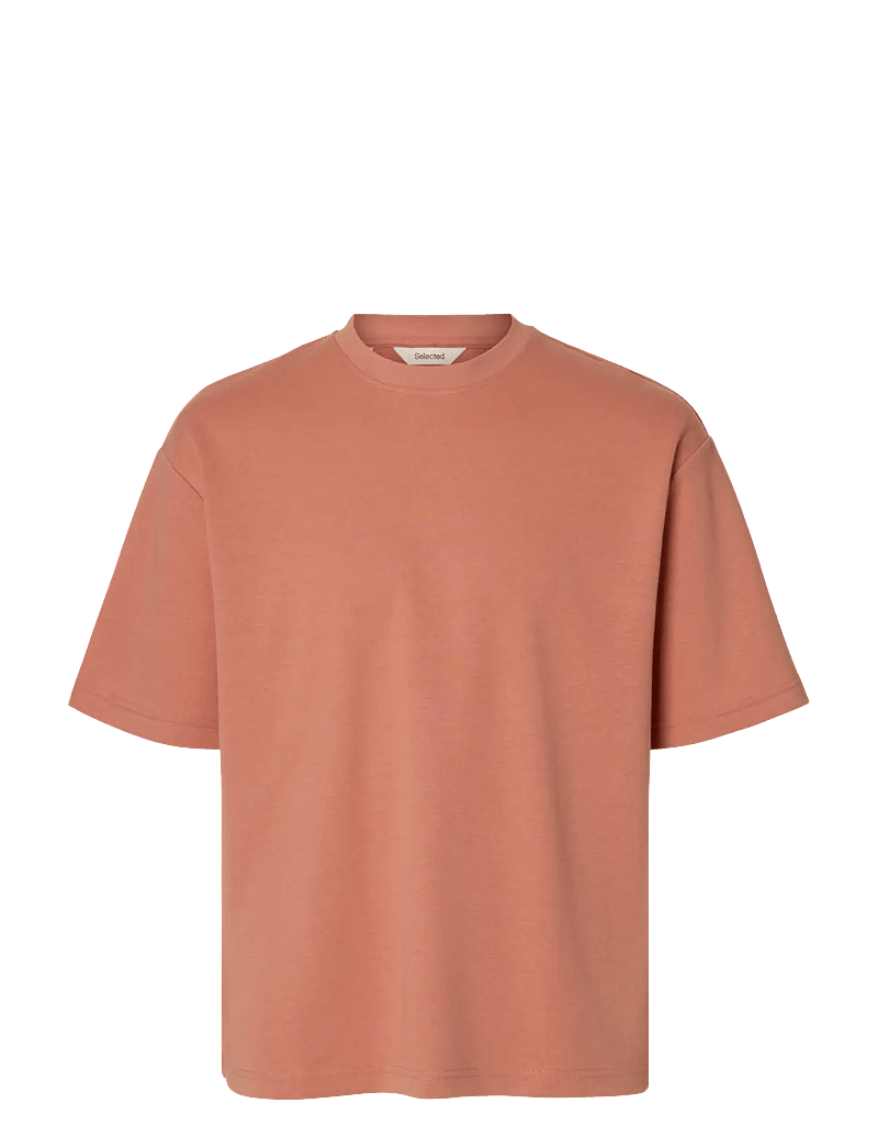 Selected - SLHLOOSEOSCAR SS O-NECK TEE NOOS - kurzärmelig - rose dawn - 1