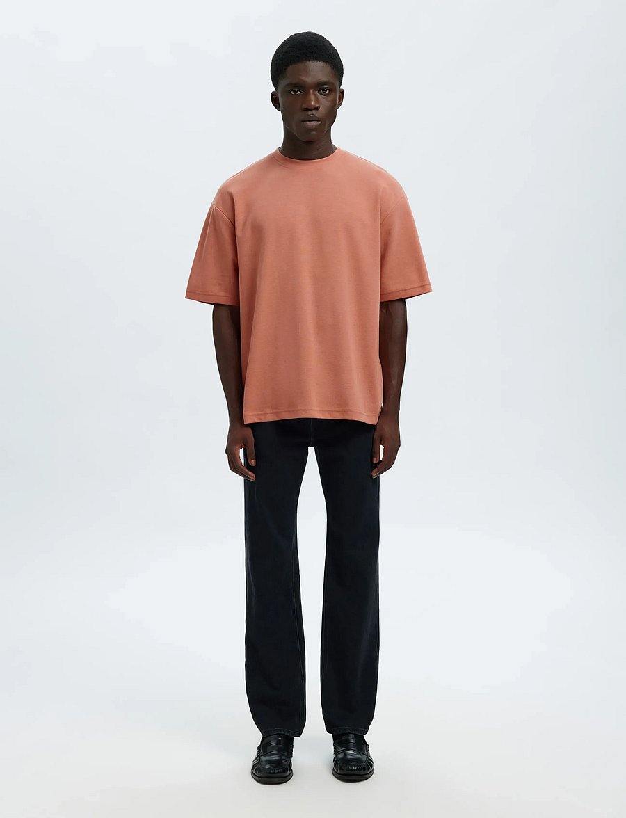 Selected - SLMLOOSEOSCAR SS O-NECK TEE NOOS - kurzärmelige t-shirts - rose dawn - 2
