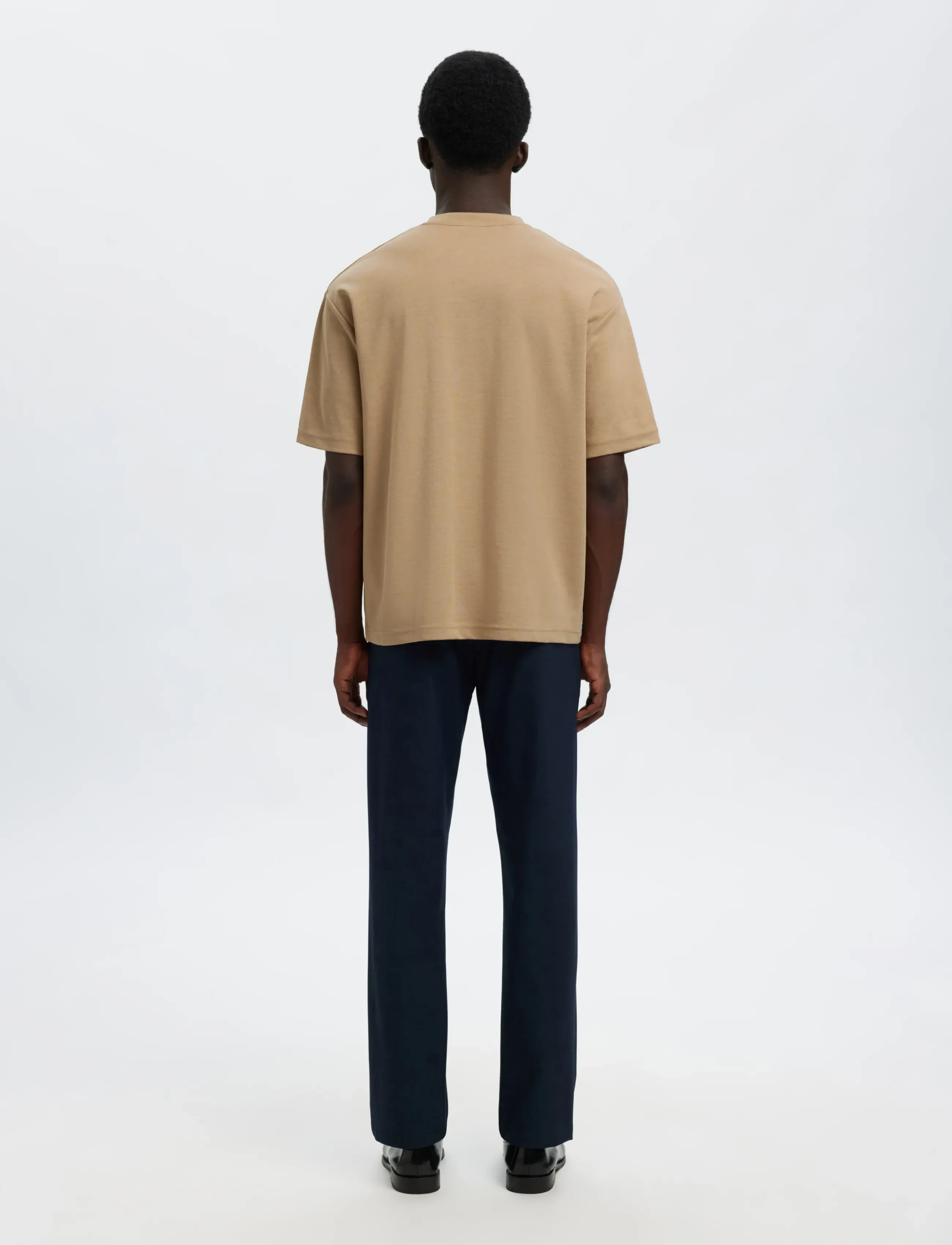 Selected - SLMLOOSEOSCAR SS O-NECK TEE NOOS - kortærmede t-shirts - savannah tan - 2