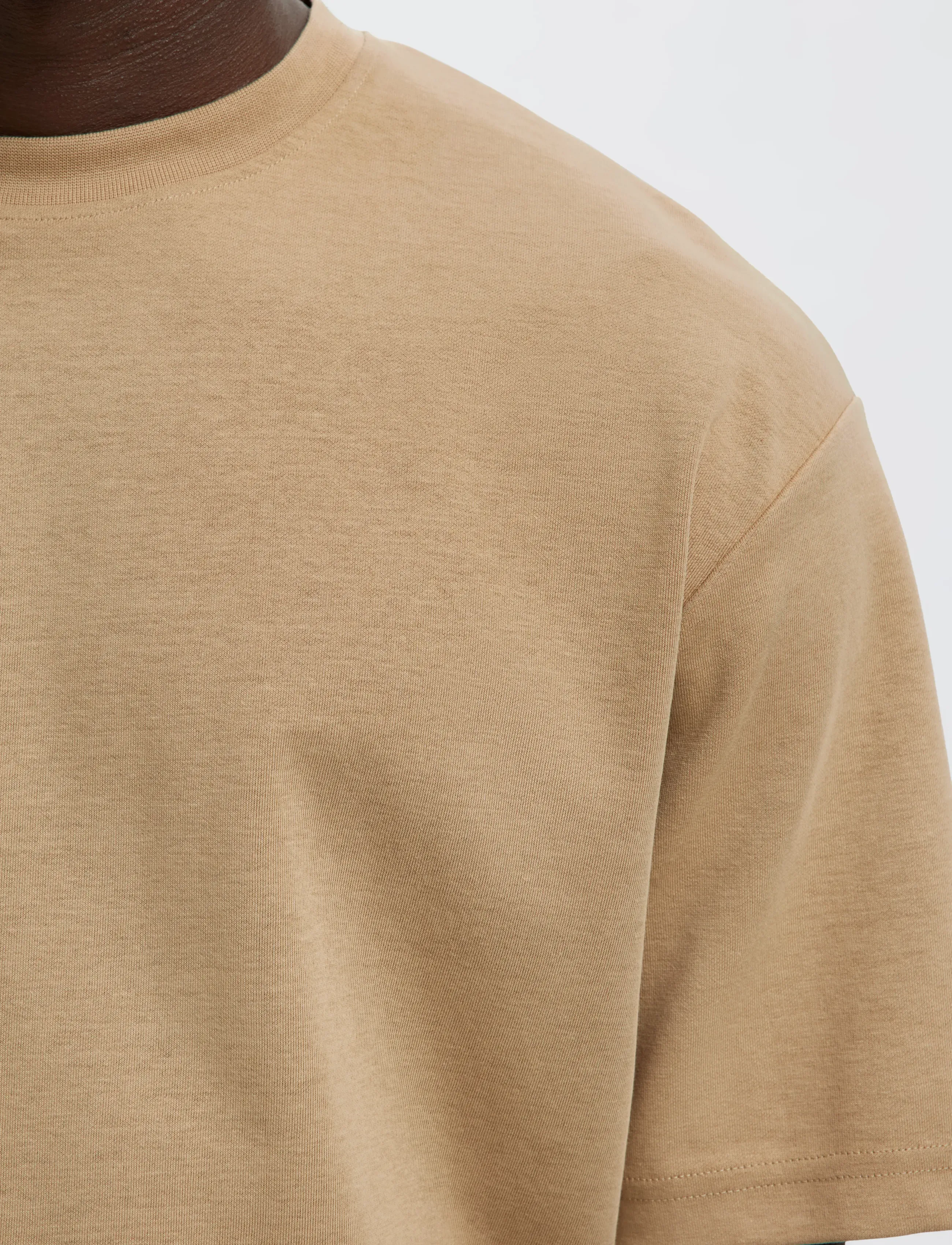 Selected - SLMLOOSEOSCAR SS O-NECK TEE NOOS - kortærmede t-shirts - savannah tan - 5