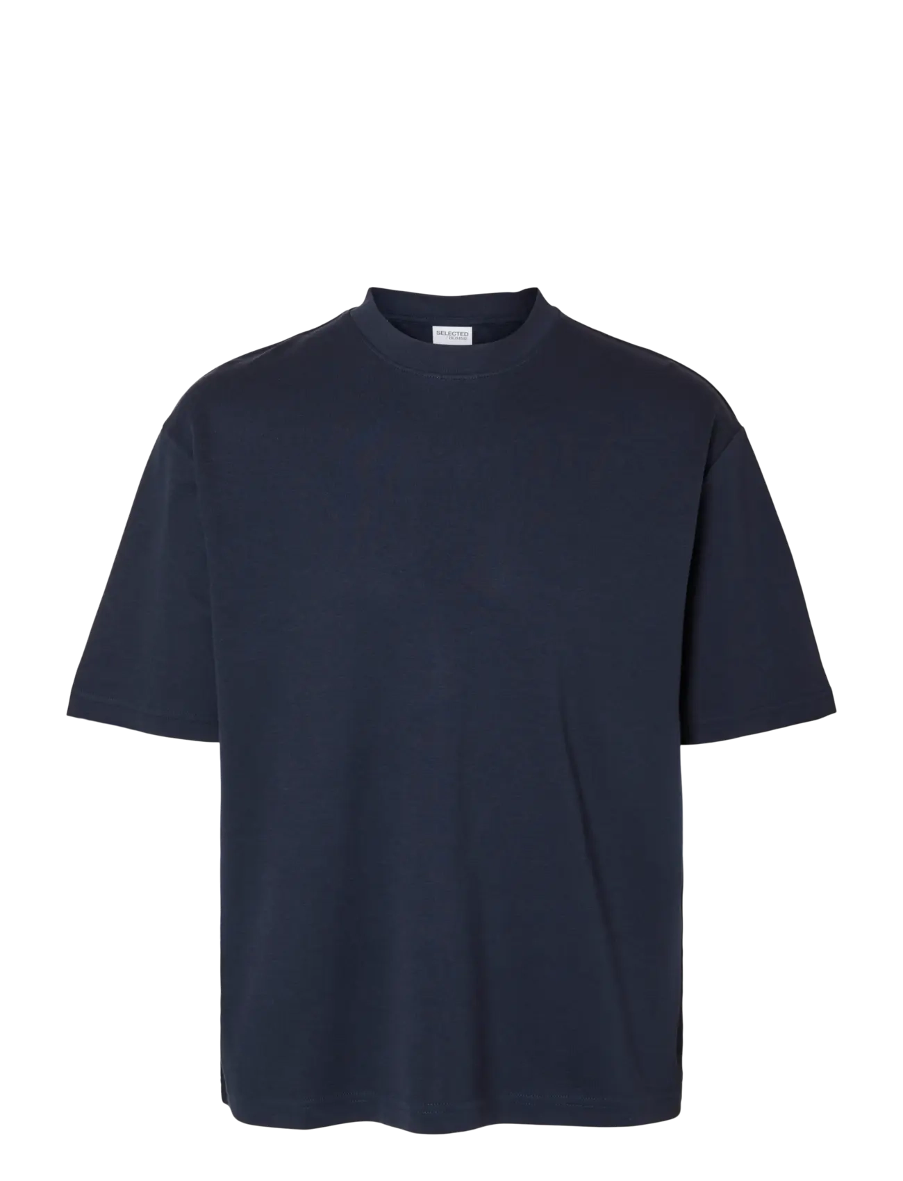 Selected SLMLOOSEOSCAR SS O-NECK TEE NOOS - T-shirts - SKY CAPTAIN / navy