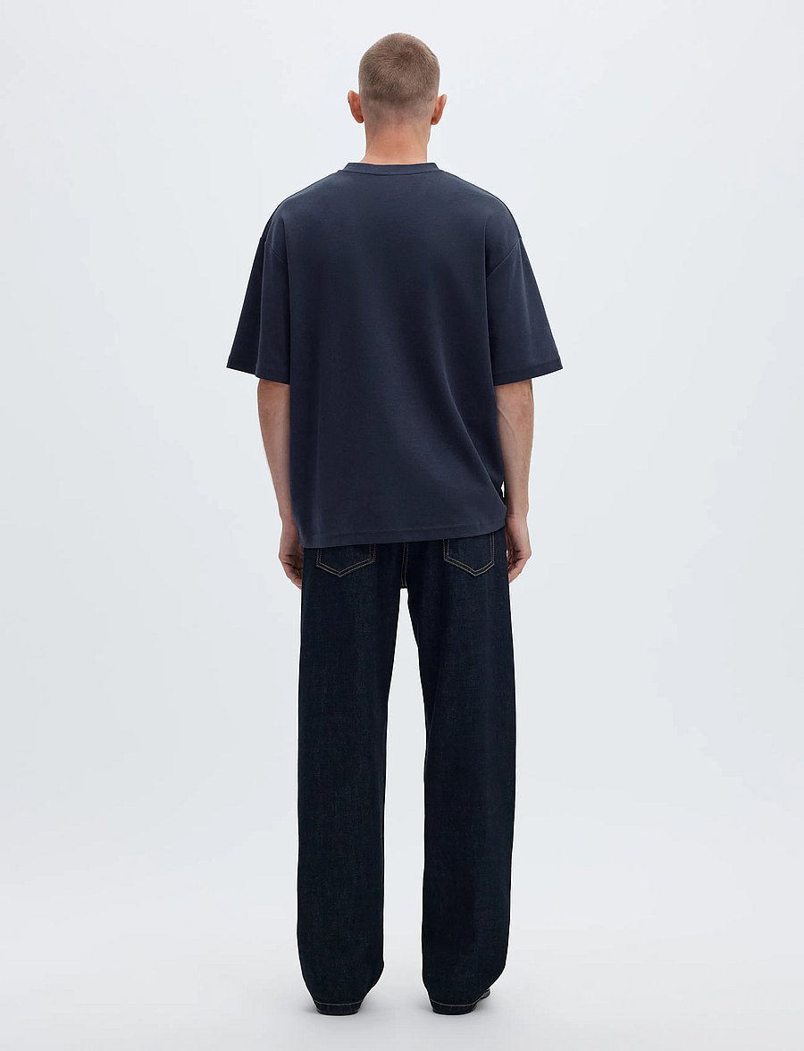 Selected - SLMLOOSEOSCAR SS O-NECK TEE NOOS - short-sleeved t-shirts - sky captain - 2
