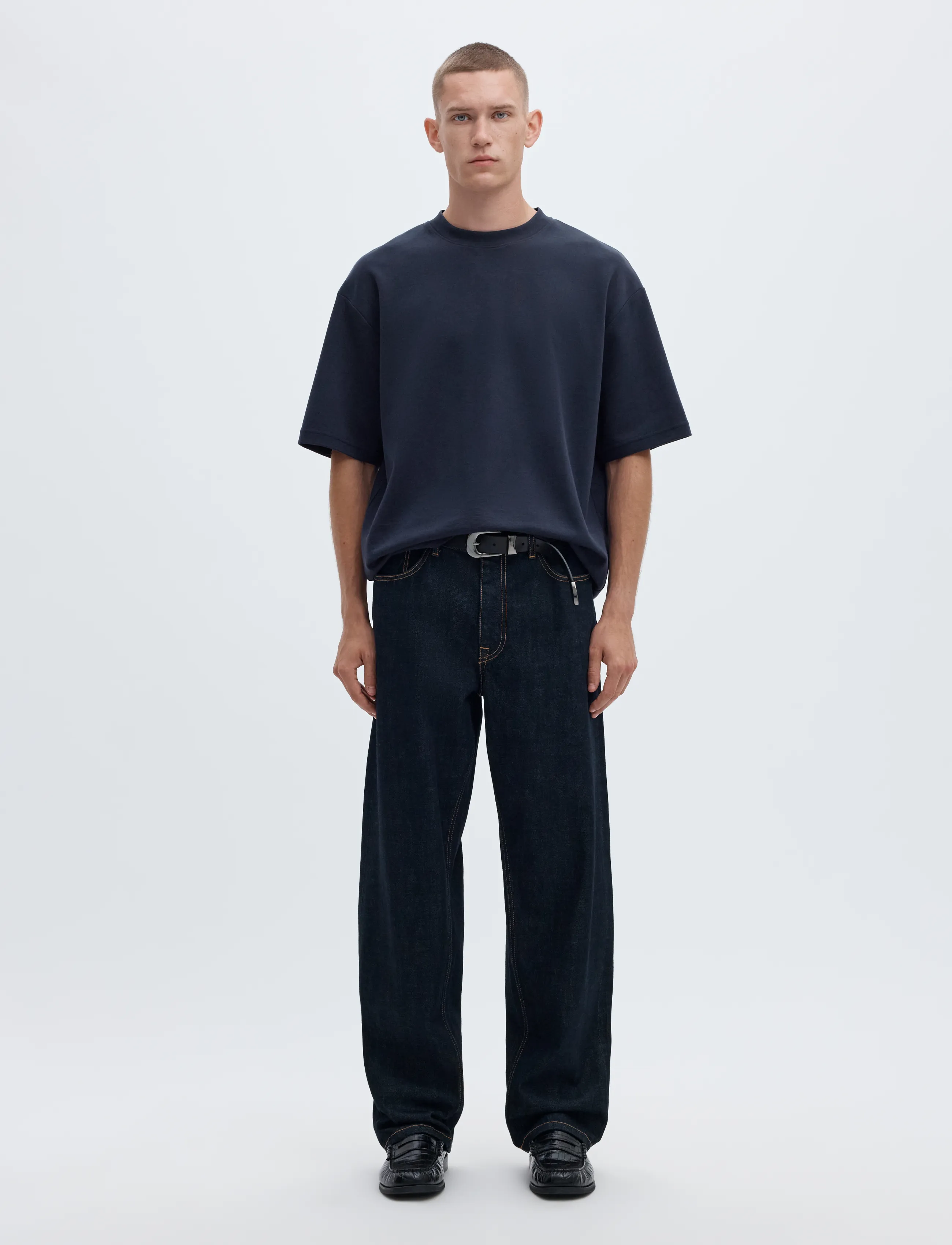 SELECTED Slmlooseoscar Ss O-Neck Tee Noos t-shirts - bas herr – bild 3