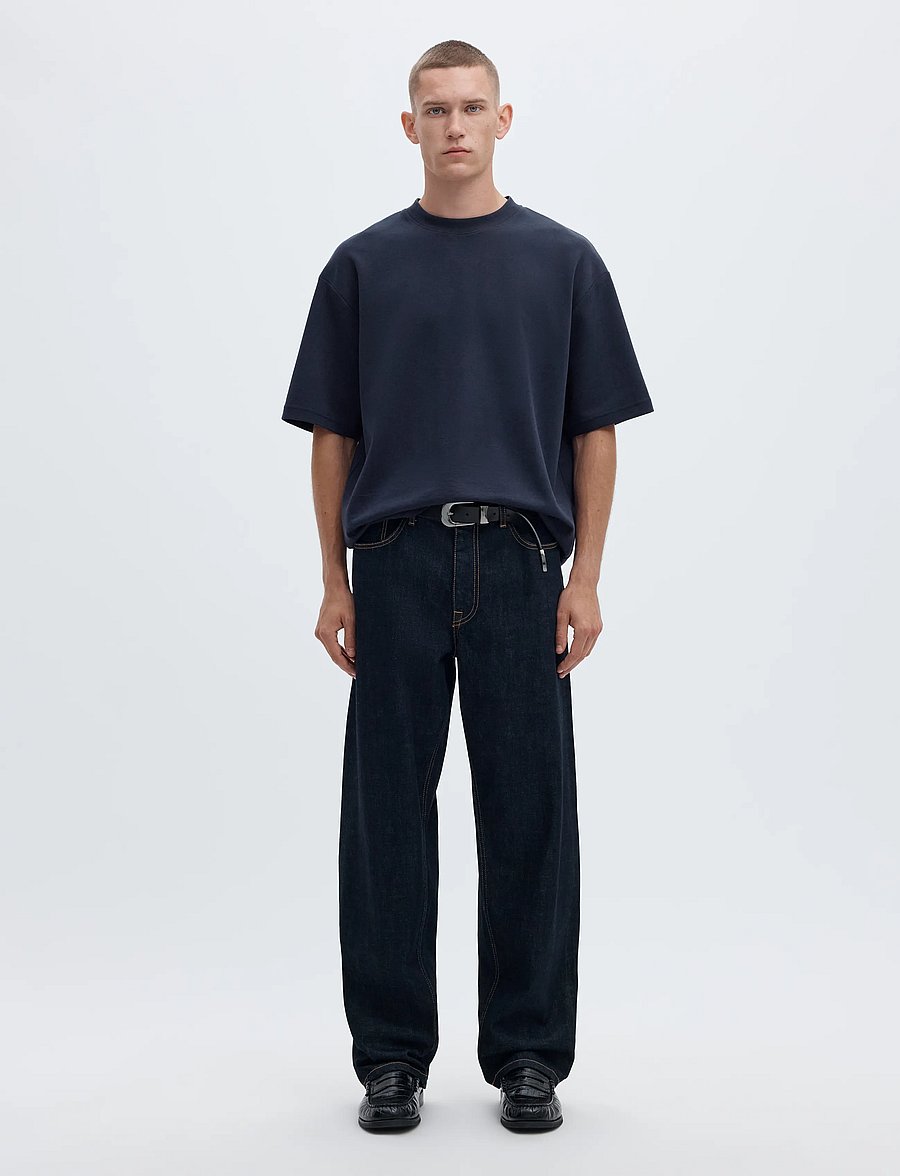Selected - SLMLOOSEOSCAR SS O-NECK TEE NOOS - short-sleeved t-shirts - sky captain - 3
