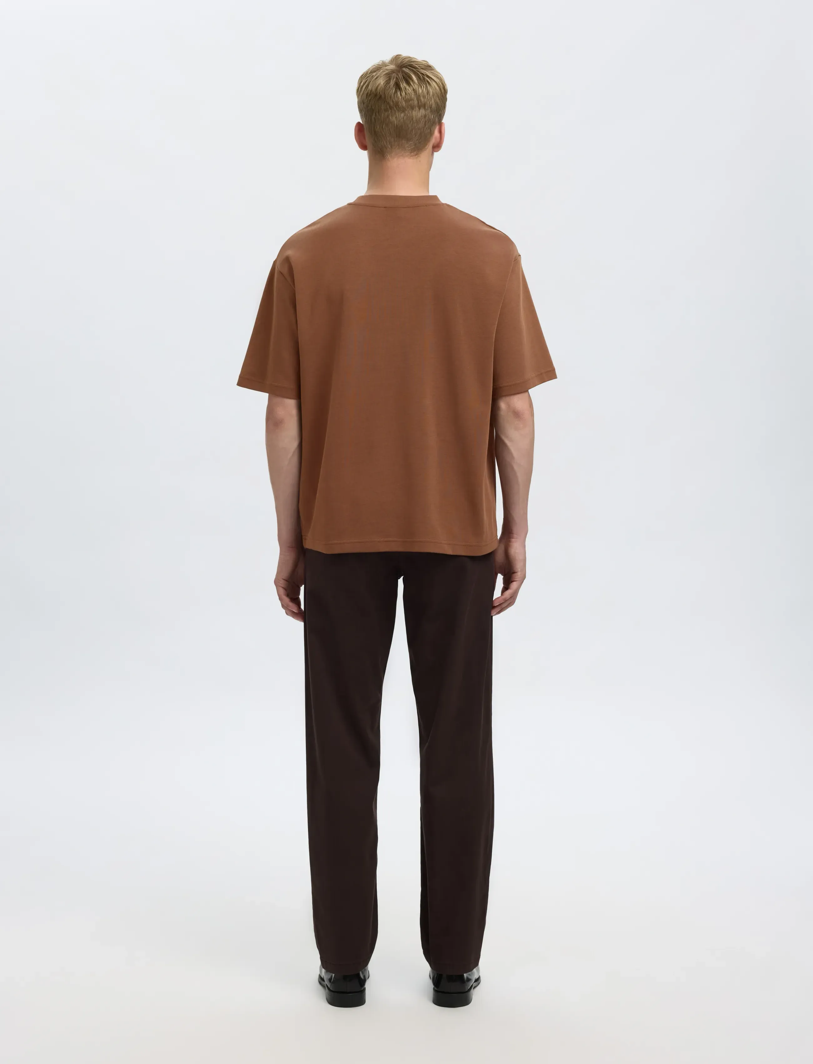 Selected - SLMLOOSEOSCAR SS O-NECK TEE NOOS - kortærmede t-shirts - soft silt - 2