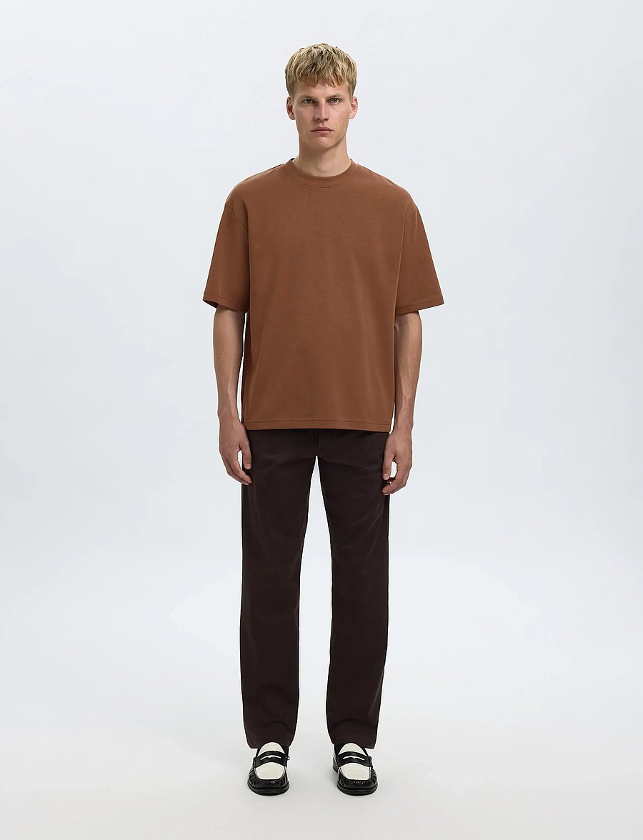 Selected - SLMLOOSEOSCAR SS O-NECK TEE NOOS - kurzärmelige t-shirts - soft silt - 4