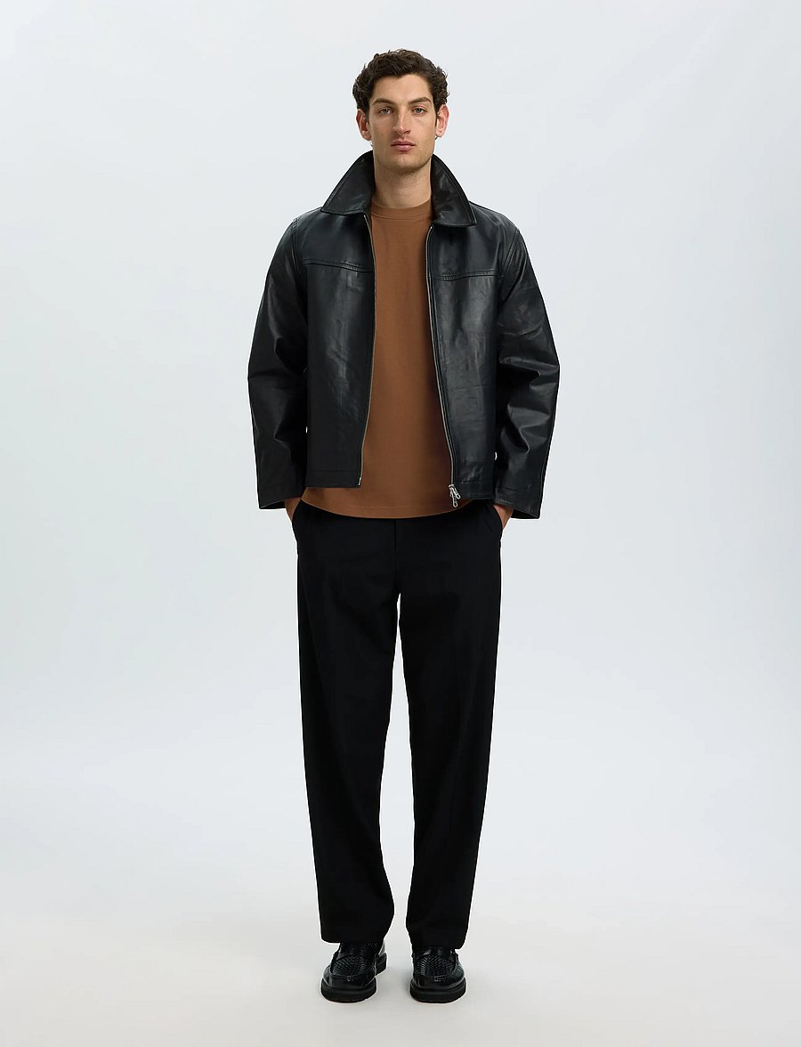 Selected - SLMLOOSEOSCAR SS O-NECK TEE NOOS - kurzärmelige t-shirts - toffee - 5