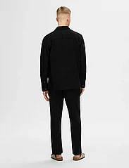 Selected Homme - SLHBRODY-LINEN OVERSHIRT LS - mehed - black - 3