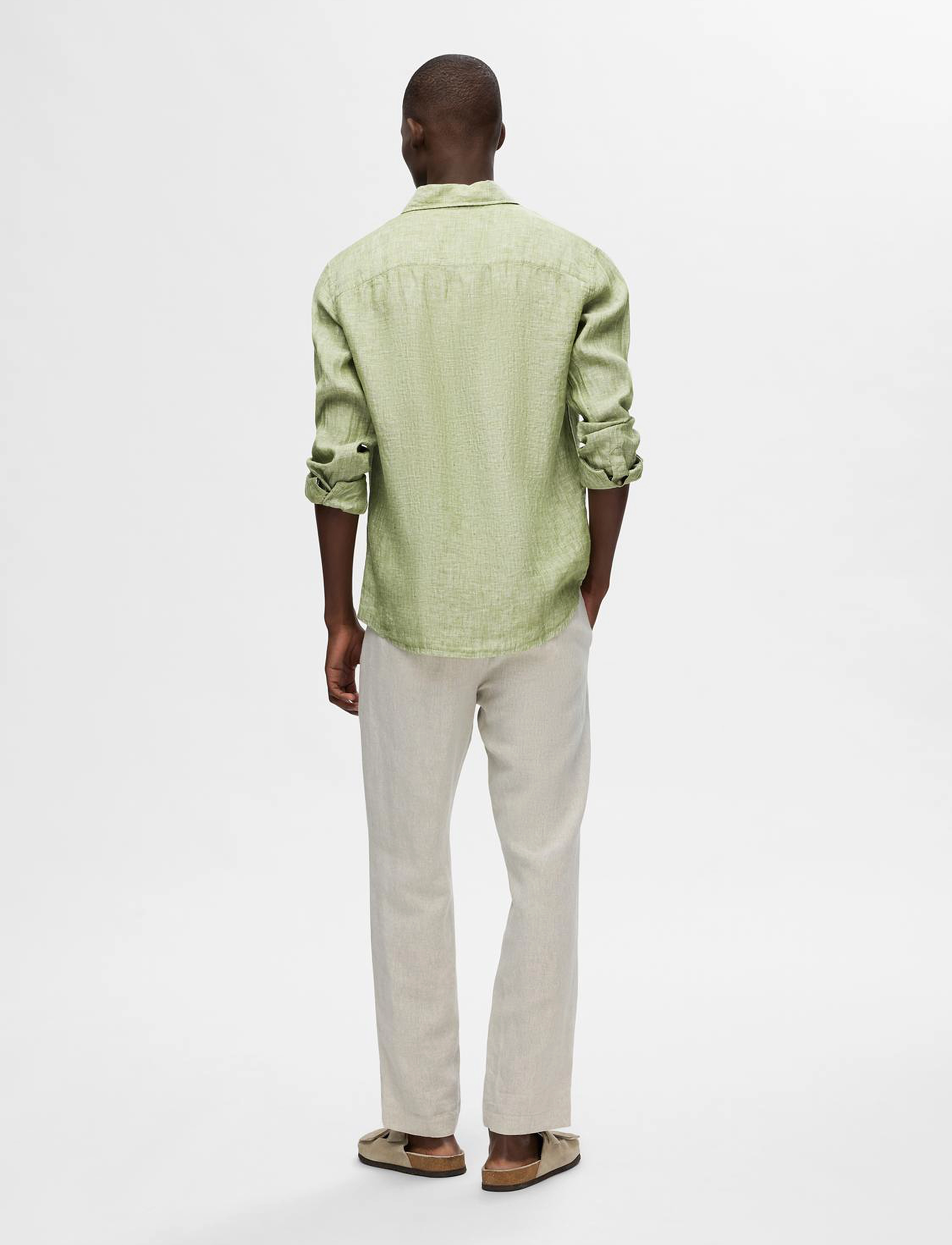 Selected - SLHREGKYLIAN-LINEN SHIRT LS CUT AWAY - epsom - 2