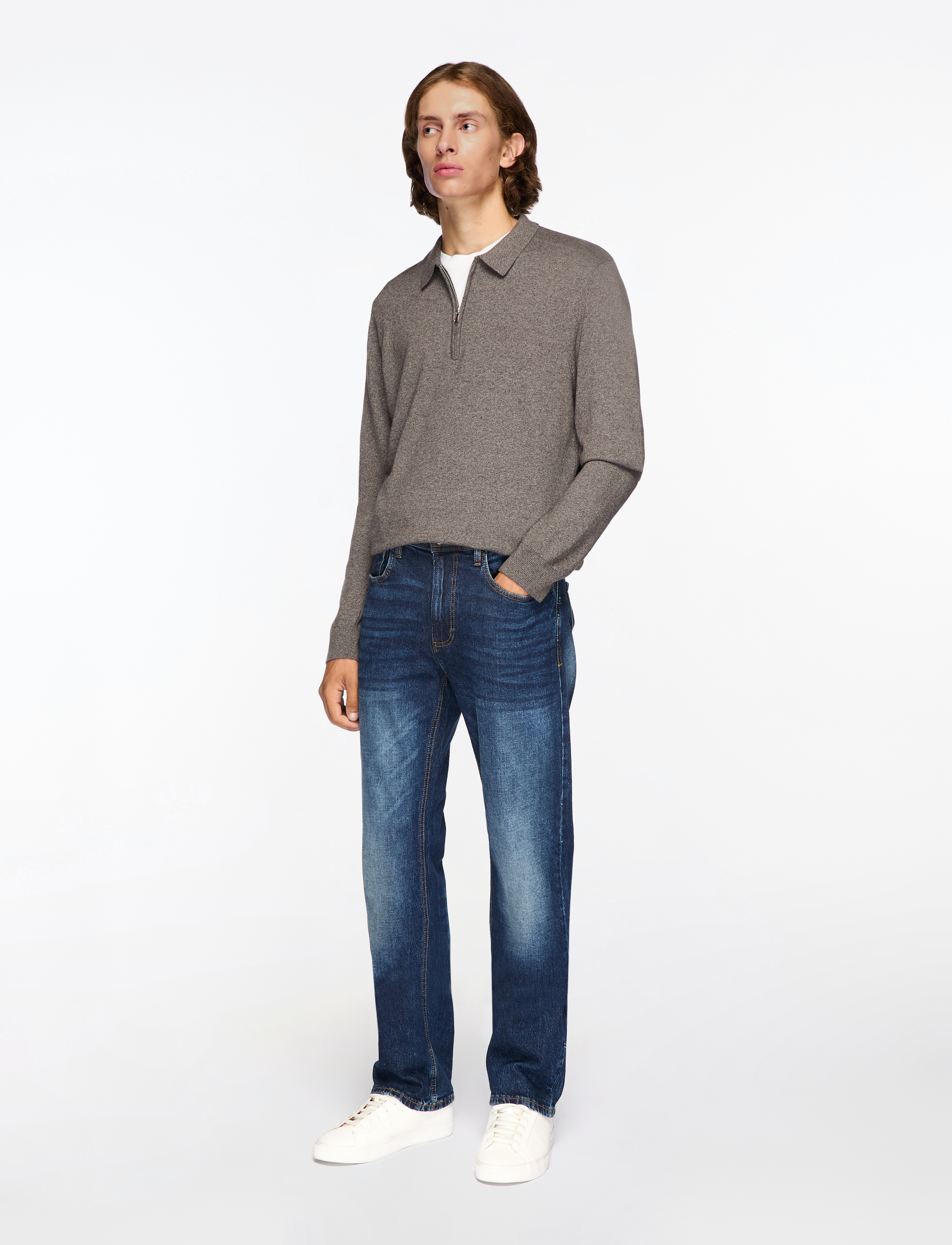 Selected - SLHBERG LS HALF ZIP POLO NOOS - poloer i strik med lange ærmer - morel - 2