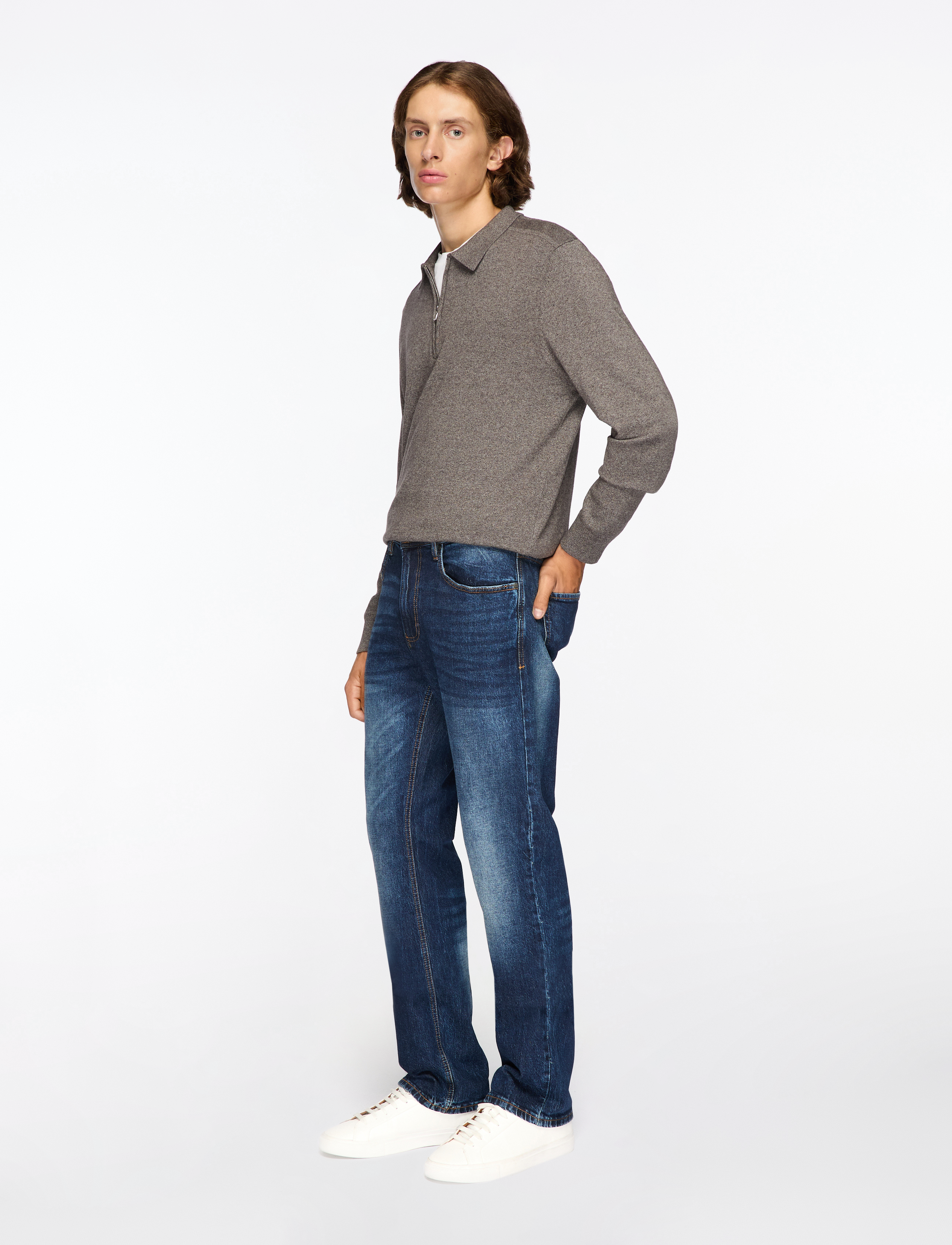 Selected - SLHBERG LS HALF ZIP POLO NOOS - poloer i strik med lange ærmer - morel - 3