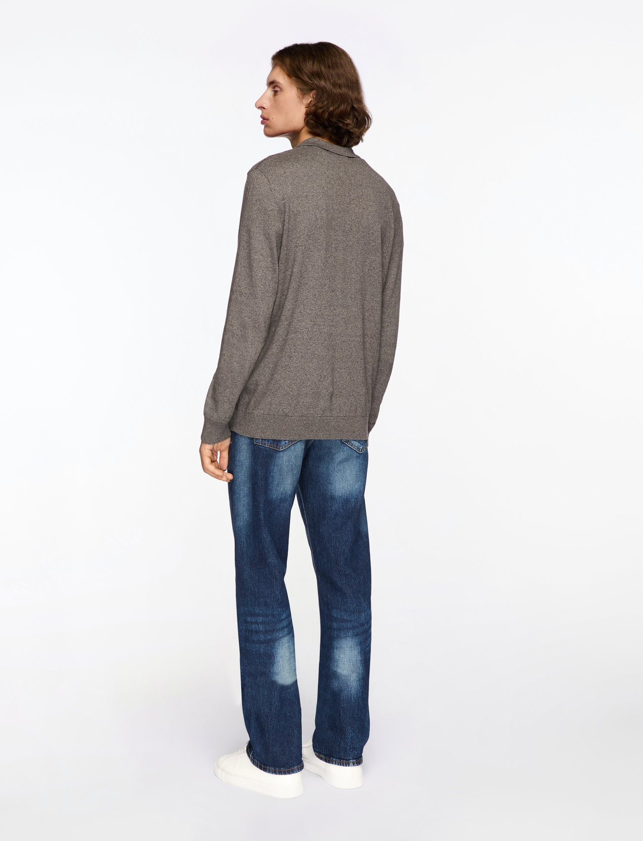 Selected - SLHBERG LS HALF ZIP POLO NOOS - stickade pikéer - morel - 4