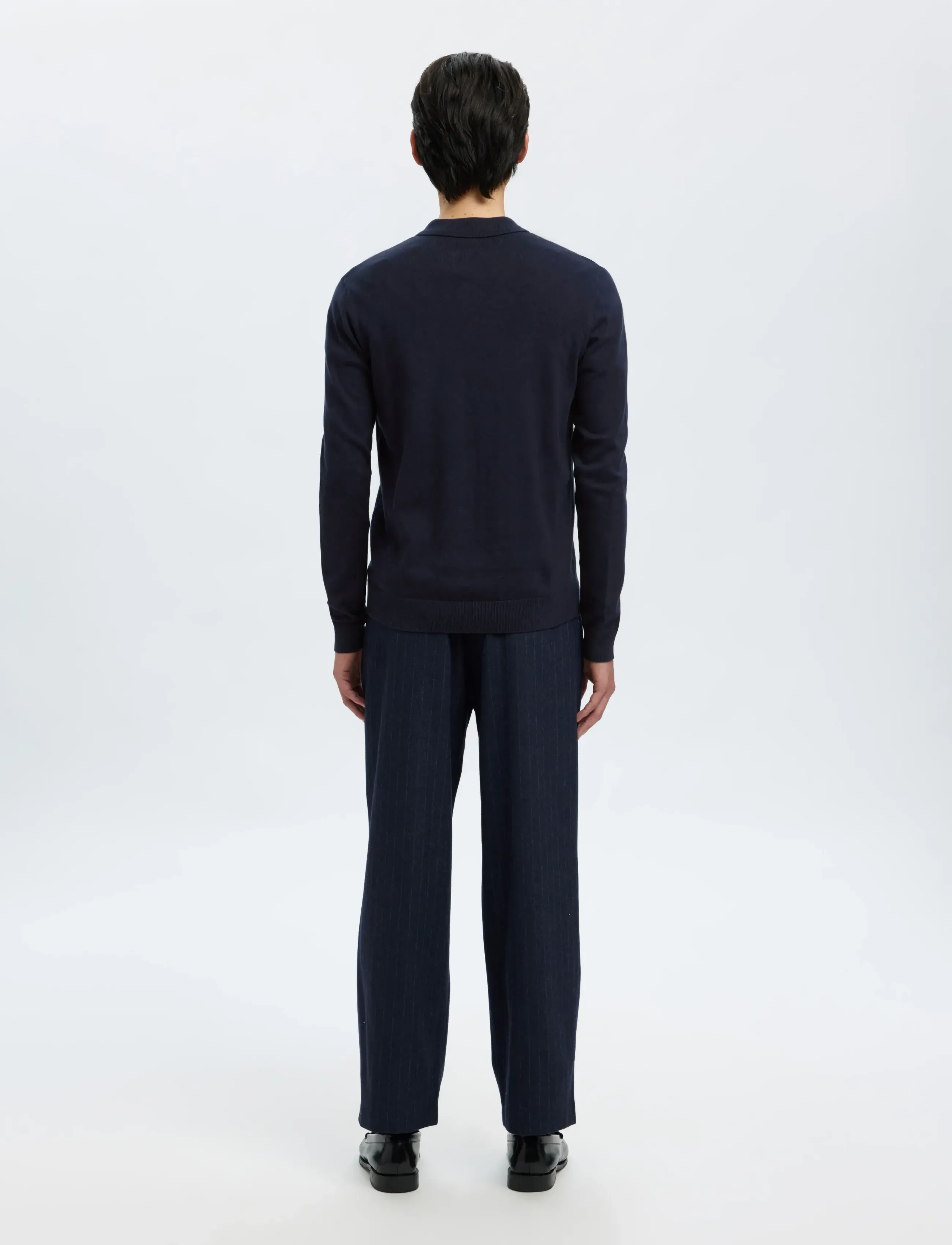 Selected - SLHBERG LS HALF ZIP POLO NOOS - polos en tricot à manches longues - navy blazer - 2