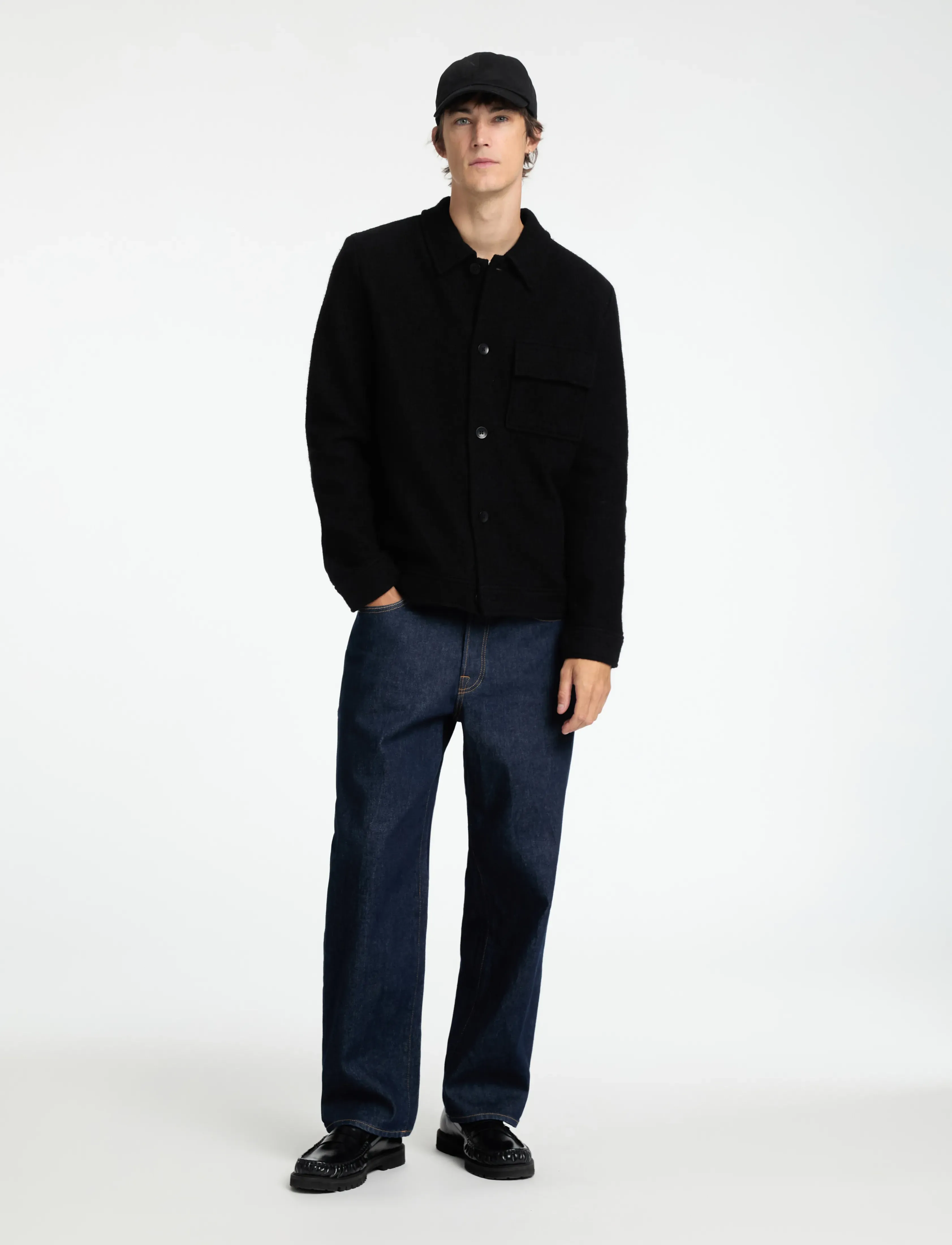 Selected - SLHNEALY LS KNIT SHIRT JACKET NOOS - black - 3