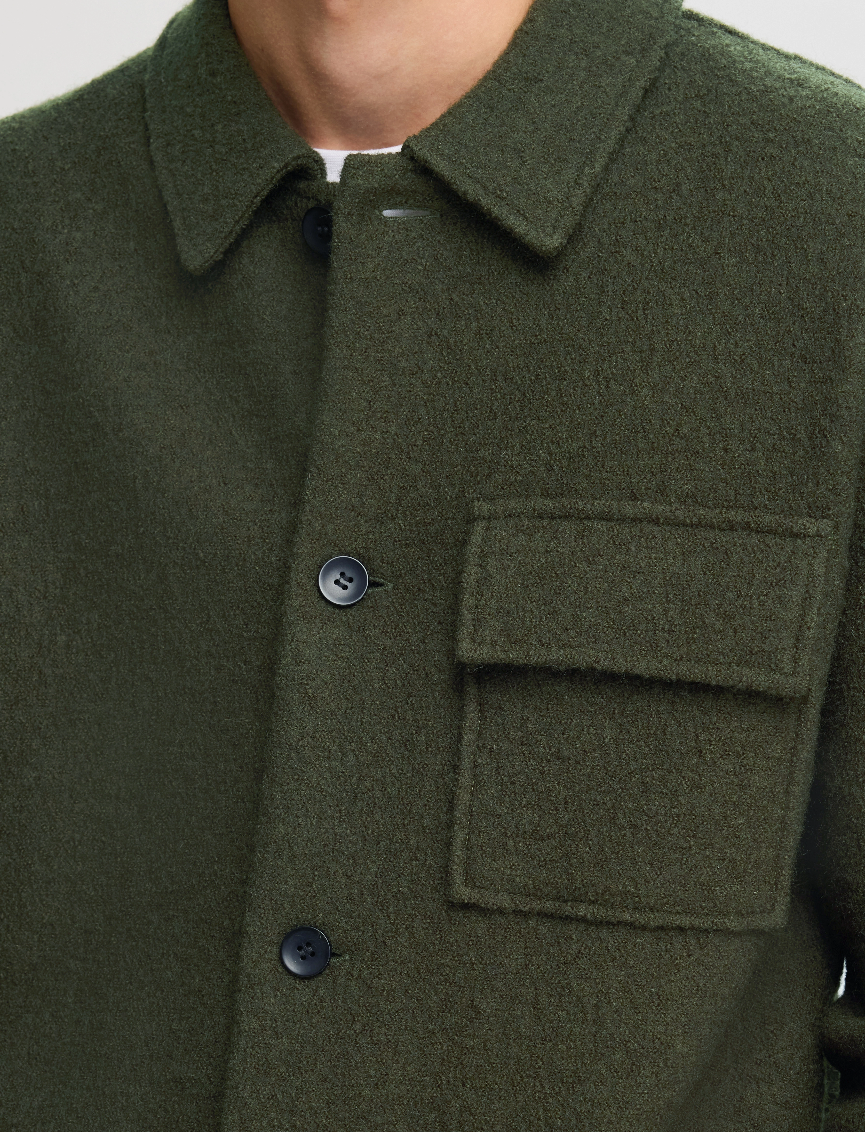 Selected - SLHNEALY LS KNIT SHIRT JACKET NOOS - forest night - 3