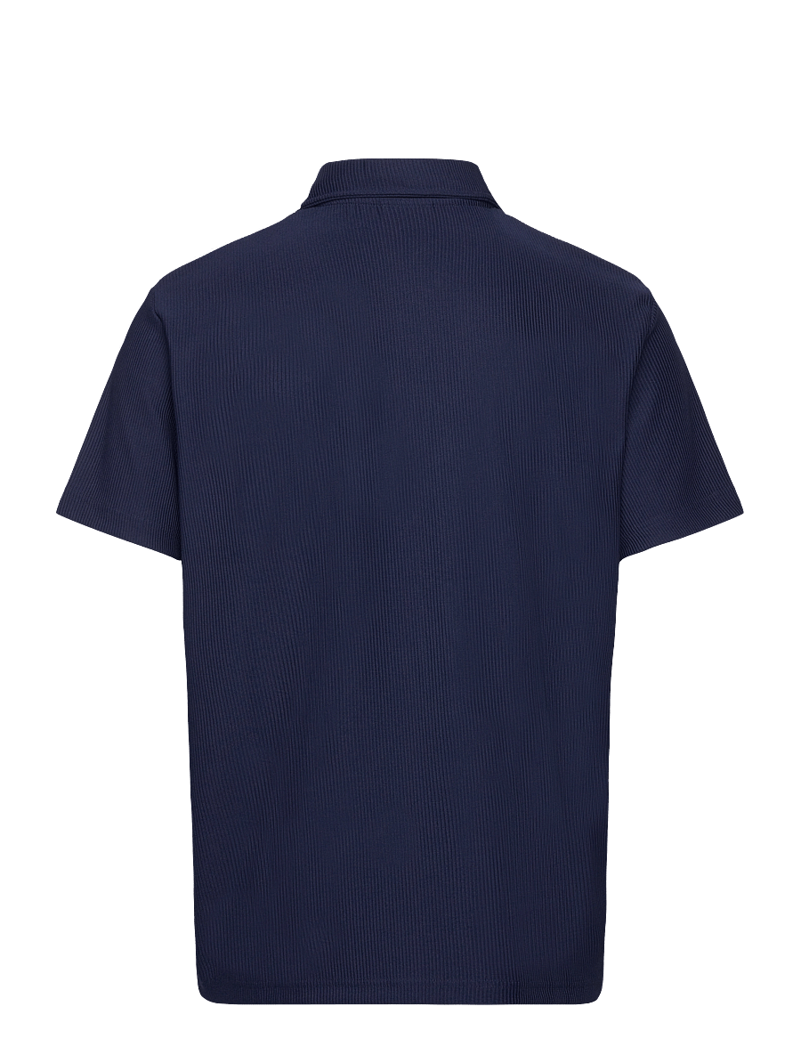 Selected - SLHRELAX-PLISSE HALF ZIP SS POLO EX - kurzärmelig - black iris - 2