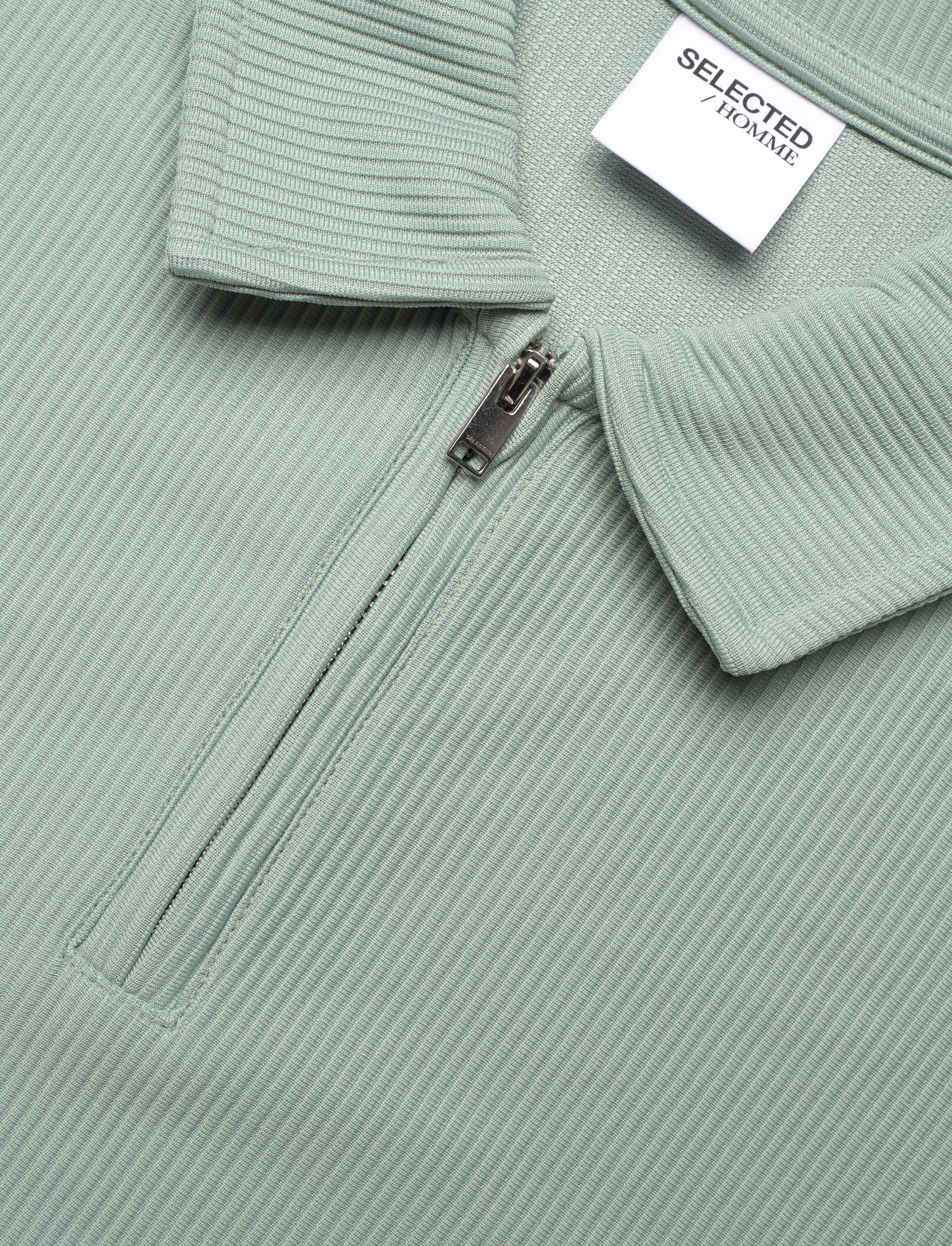 Selected Slhrelax-plisse Half Zip Ss Polo Ex (SEL16094291) - Short