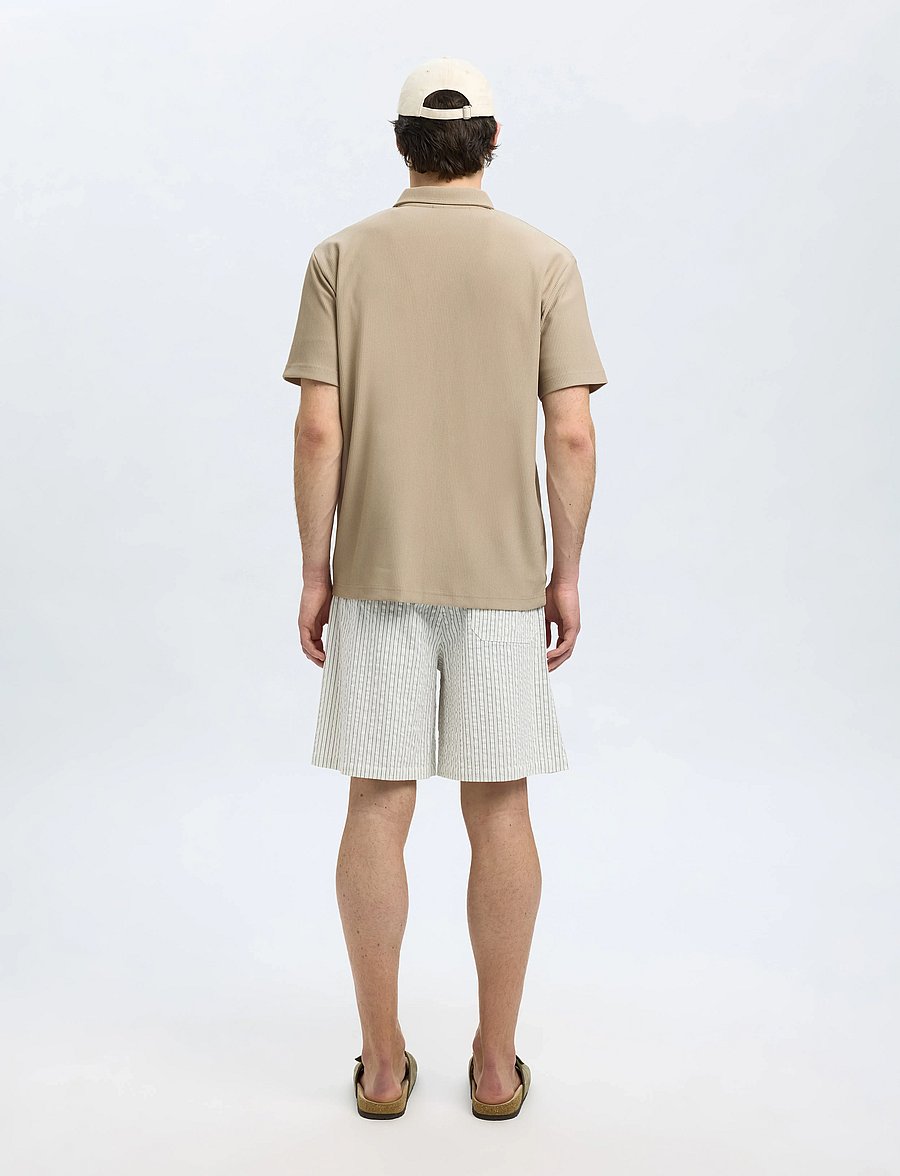 Selected - SLHRELAX-PLISSE HALF ZIP SS POLO EX - kurzärmelig - pure cashmere - 2
