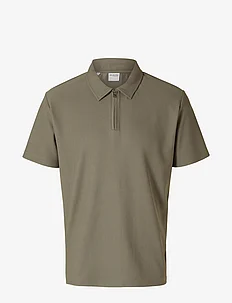 SLHRELAX-PLISSE HALF ZIP SS POLO EX, Selected Homme