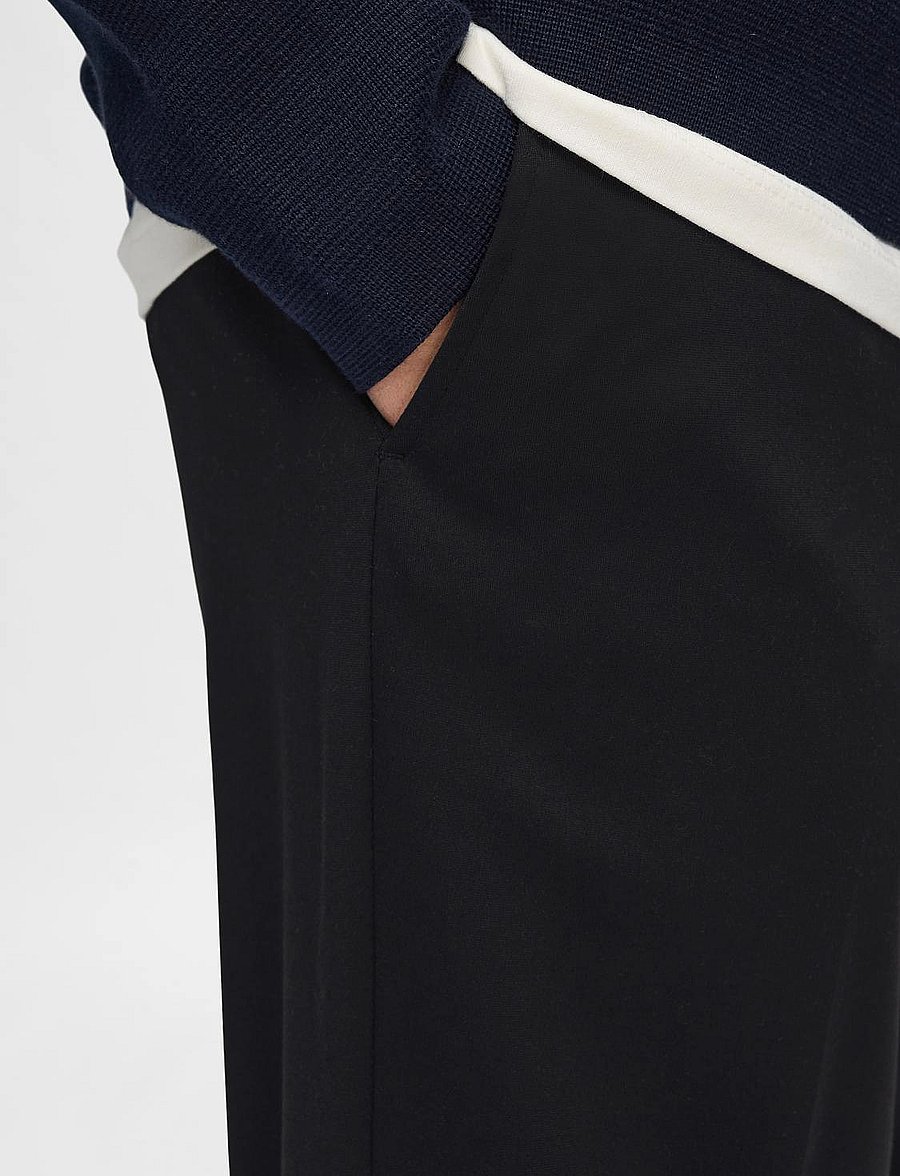 Selected - SLHSLIMTAPE-DELON STRING JERSEY FLEX TRS - hversdagsbuxur - black - 3