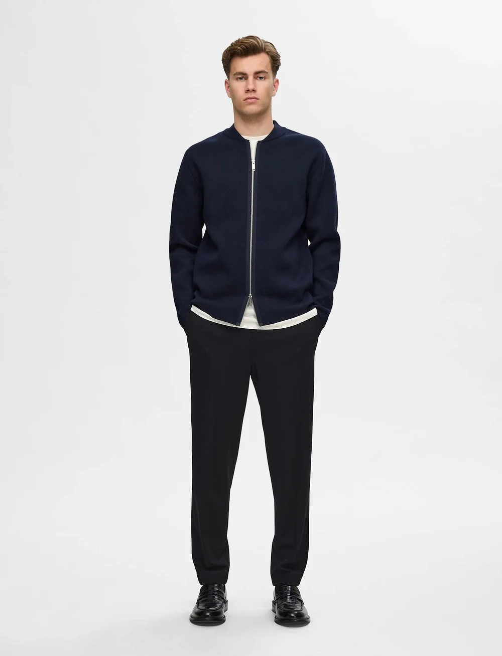 Selected - SLHSLIMTAPE-DELON STRING JERSEY FLEX TRS - vabaaja püksid - black - 4