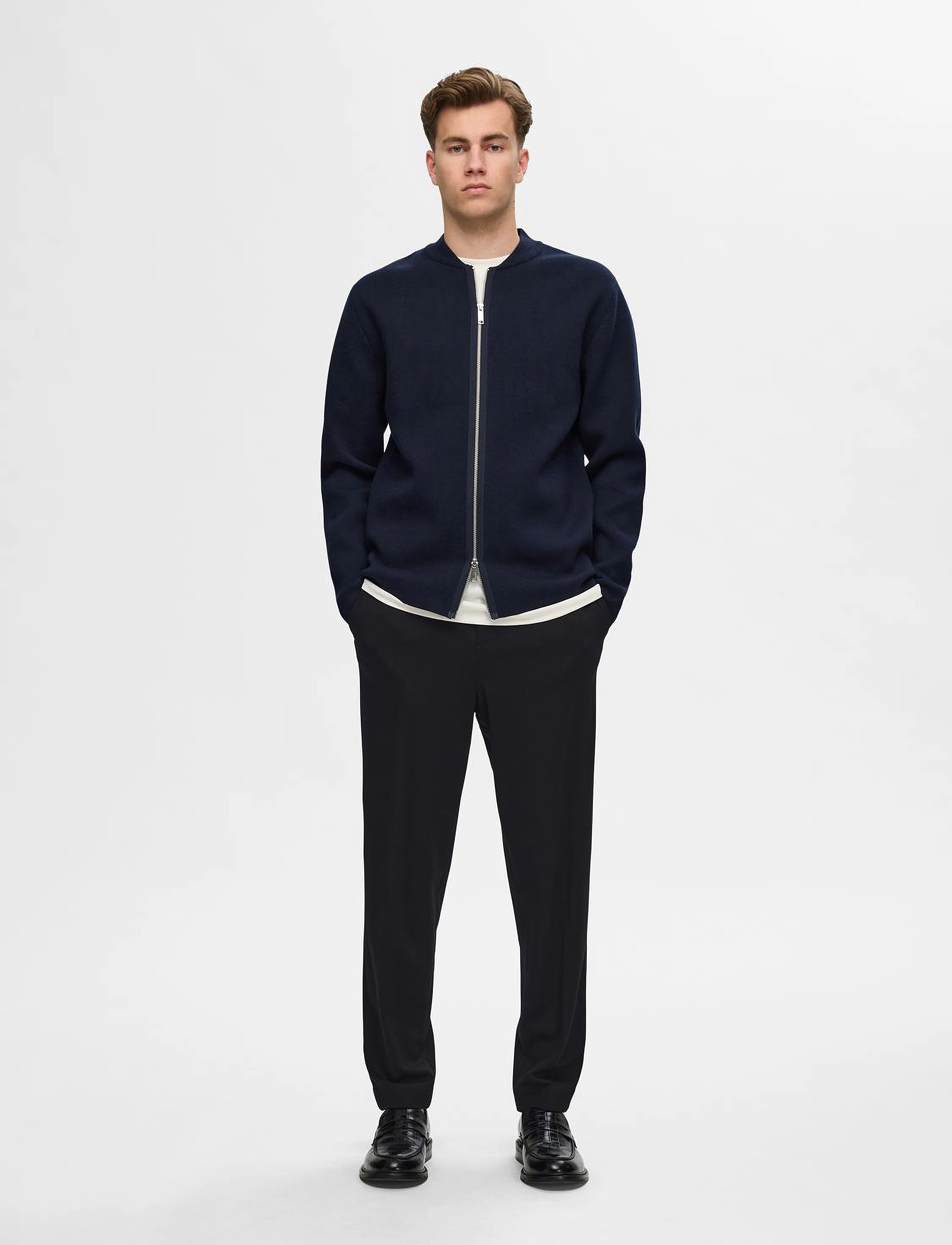 Selected - SLHSLIMTAPE-DELON STRING JERSEY FLEX TRS - hversdagsbuxur - black - 4