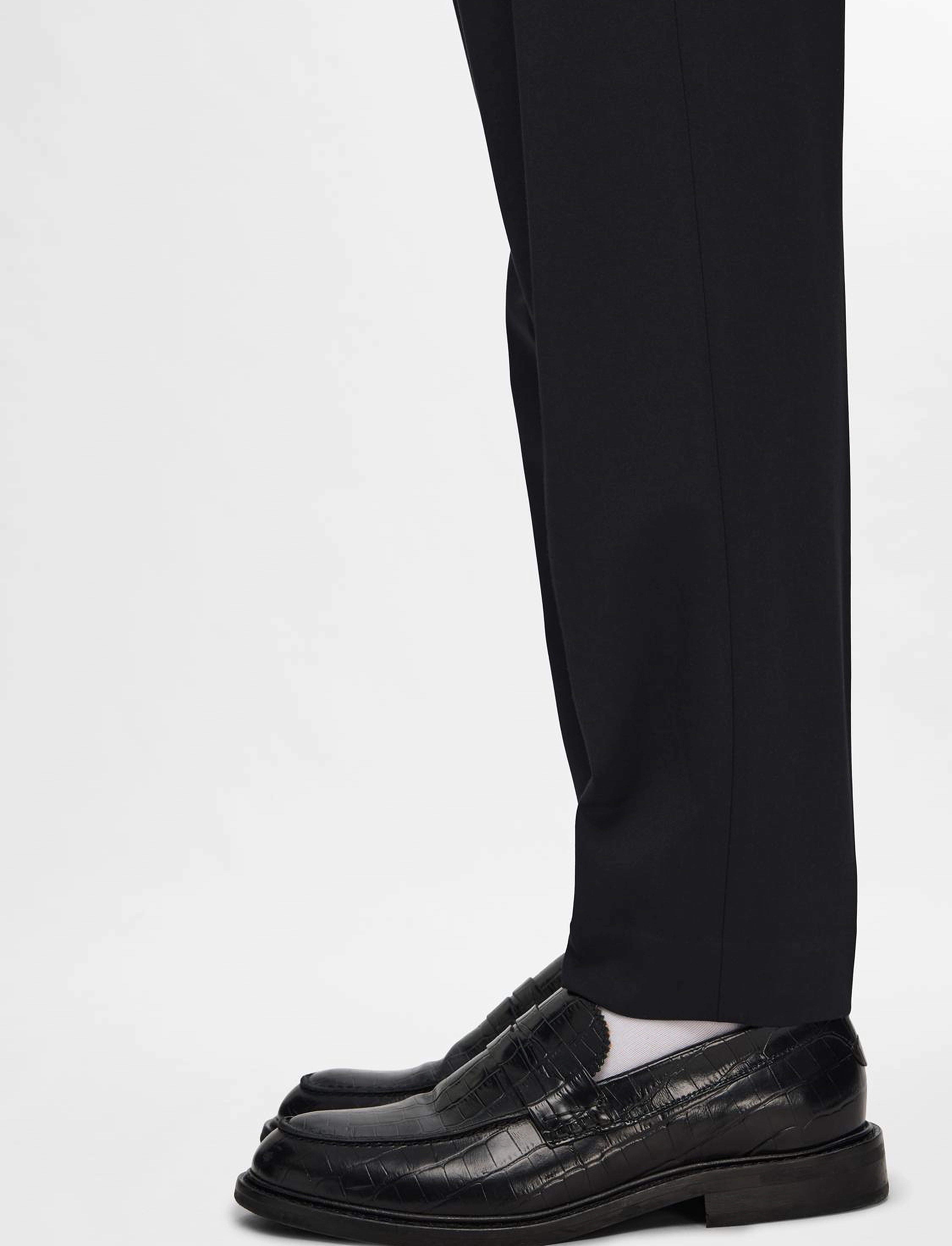 Selected - SLHSLIMTAPE-DELON STRING JERSEY FLEX TRS - hversdagsbuxur - black - 5