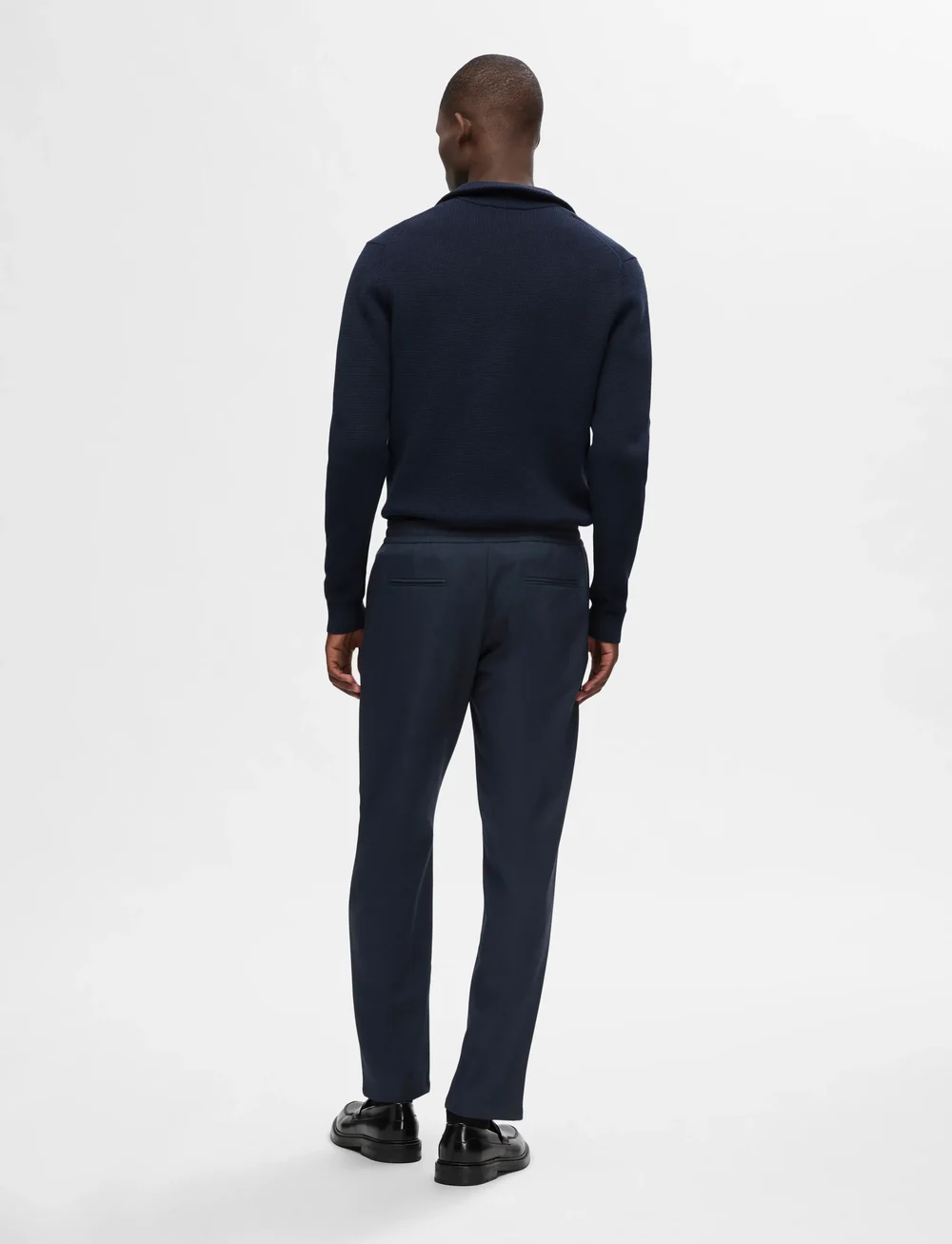 Selected - SLH196-STRAIGHT ROBERT STRING PANT NOOS - vabaaja püksid - dark sapphire - 3