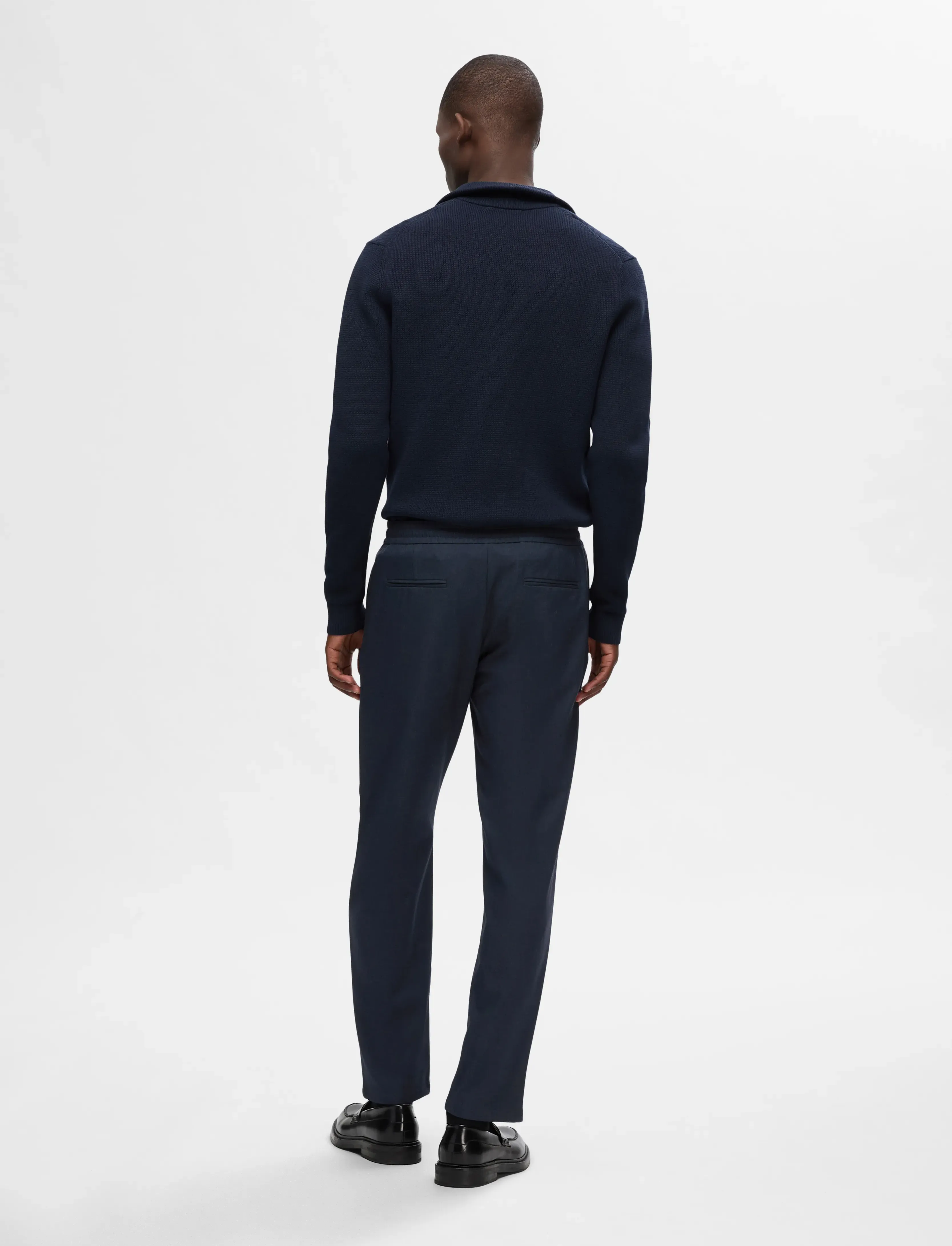 Selected - SLM196-STRAIGHT ROBERT STRING PANT NOOS - casual - dark sapphire - 3